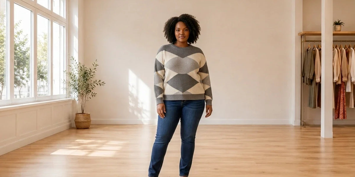 Model wearing Women's Plus 1X Cardigans Women's Plus Trendy Ribbed Knit Duster in Online Warehouse Sale boutique studio