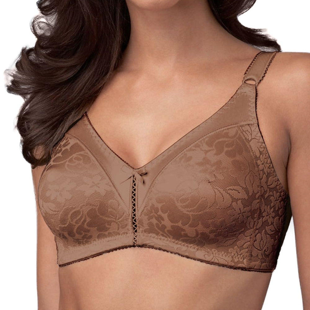 Bali Women Comfort U Double Support Lace Wireless Bra 3372 Dark Body