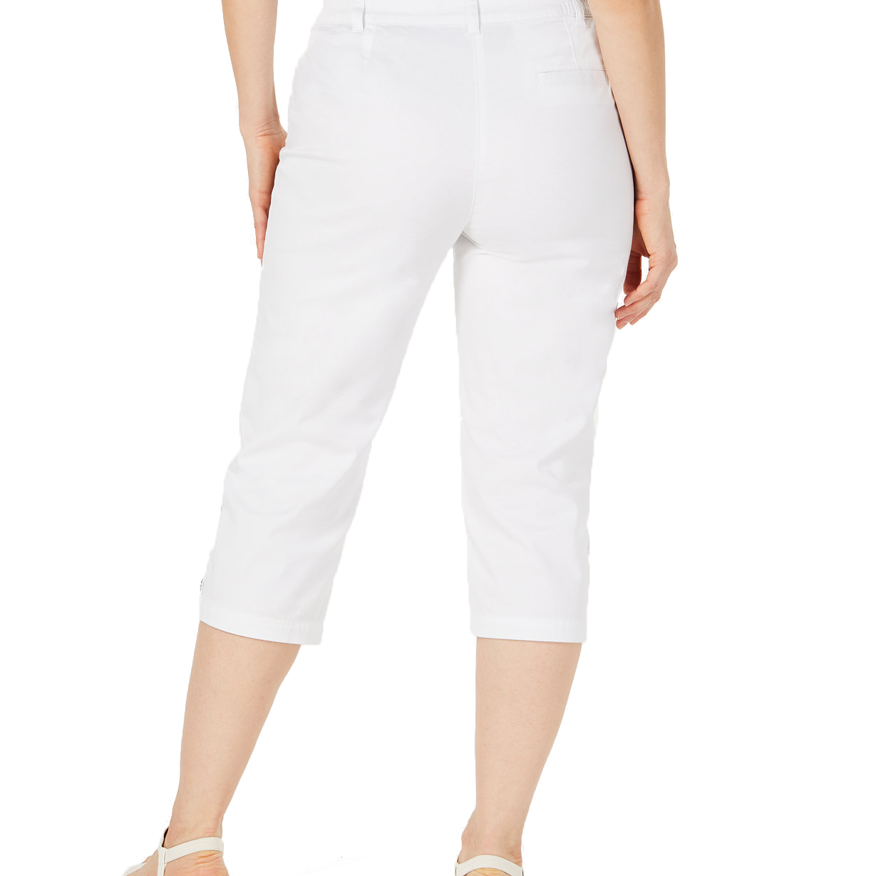 Karen Scott Women Button Hem Capri Pants