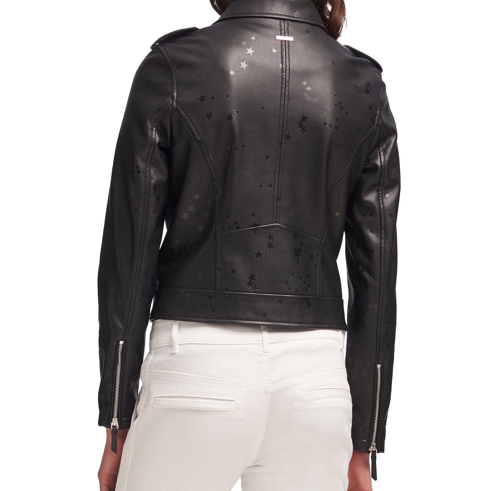 DKNY Women Faux Leather Moto Jacket