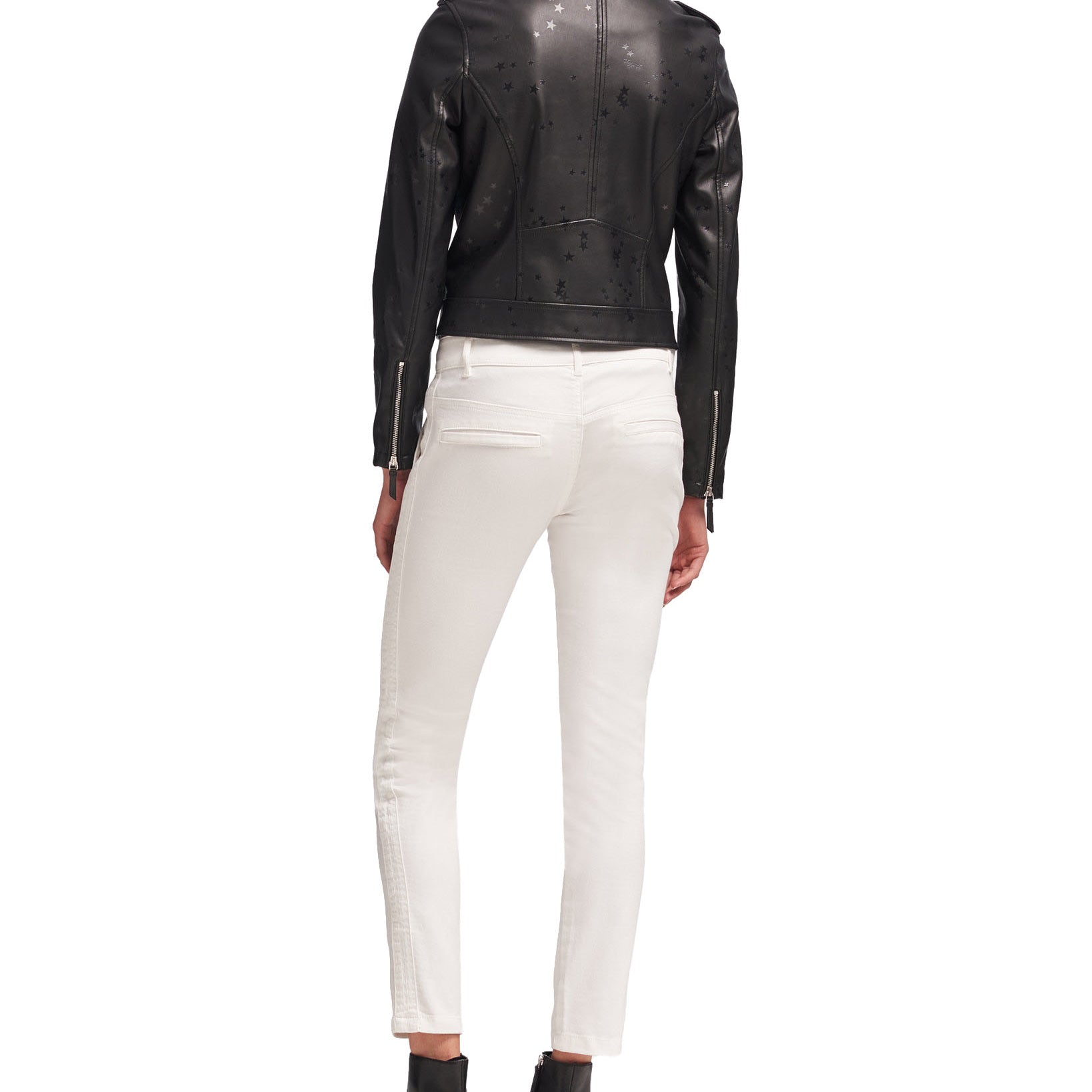 DKNY Women Faux Leather Moto Jacket
