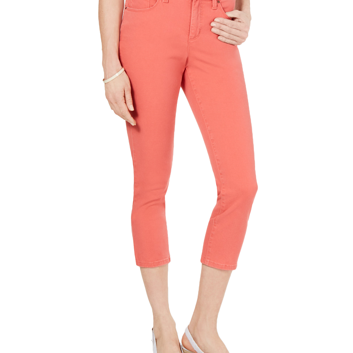Charter Club Women Tummy Control Bristol Capri Jeans Sweet Pepper