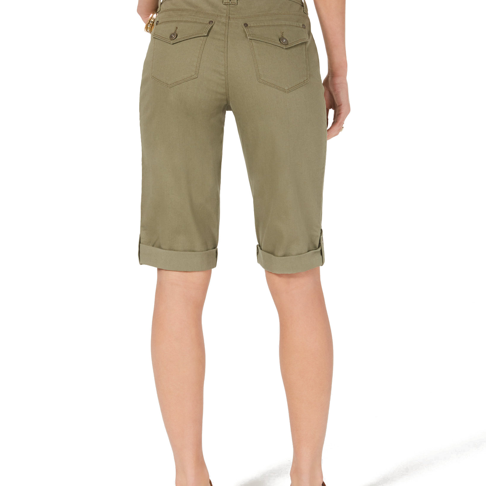 Style & Co Women Cuffed Denim Skimmer Shorts