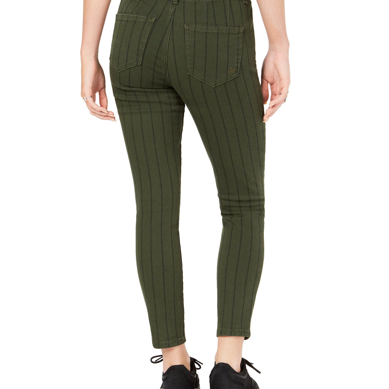 Indigo Rein Womens Striped Twill Skinny Jeans