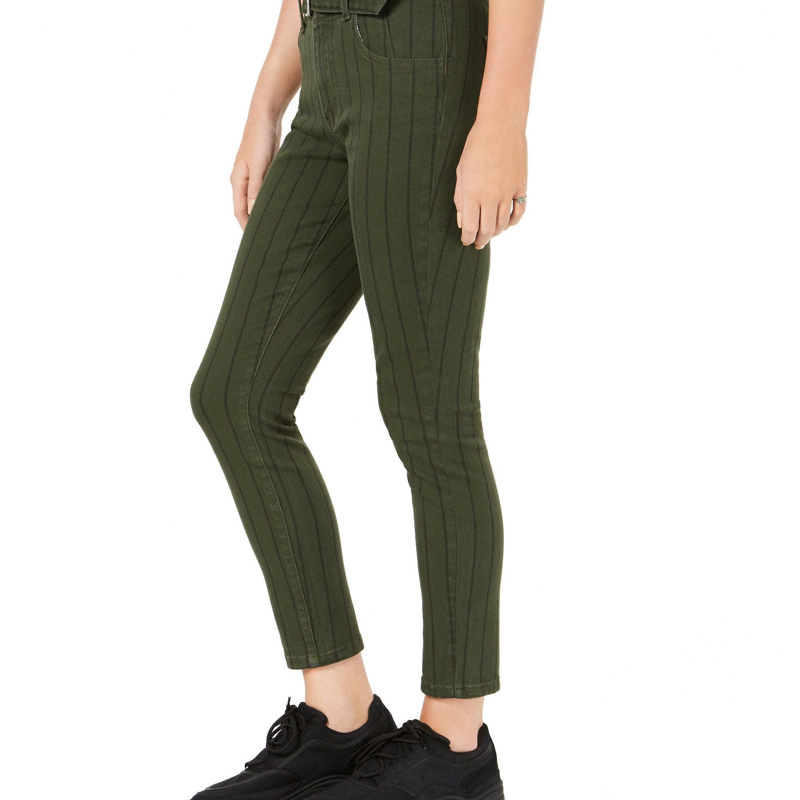 Indigo Rein Womens Striped Twill Skinny Jeans