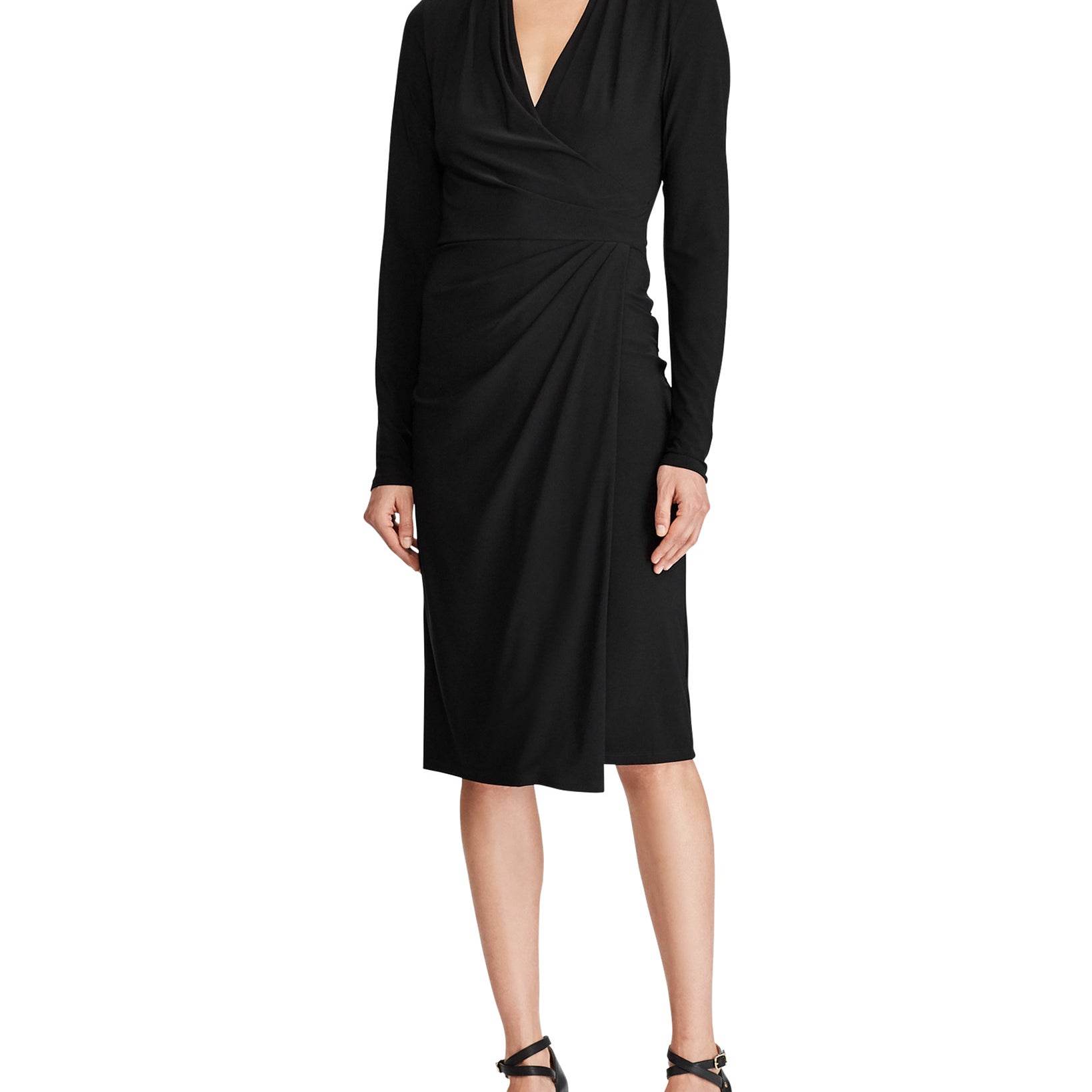 Lauren Ralph Lauren Women Jersey Long Sleeve Dress Black