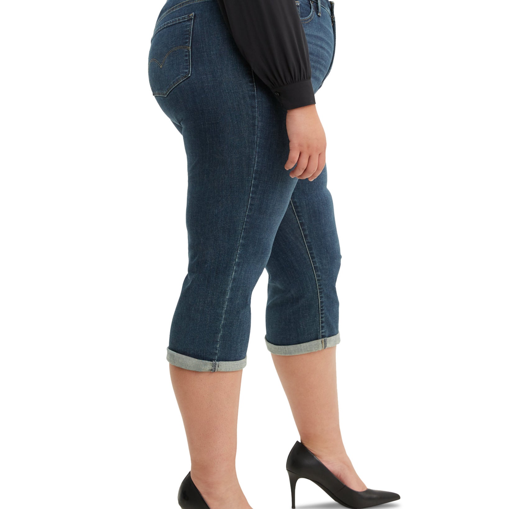Levis Women Plus Trendy Shaping Capri Jeans