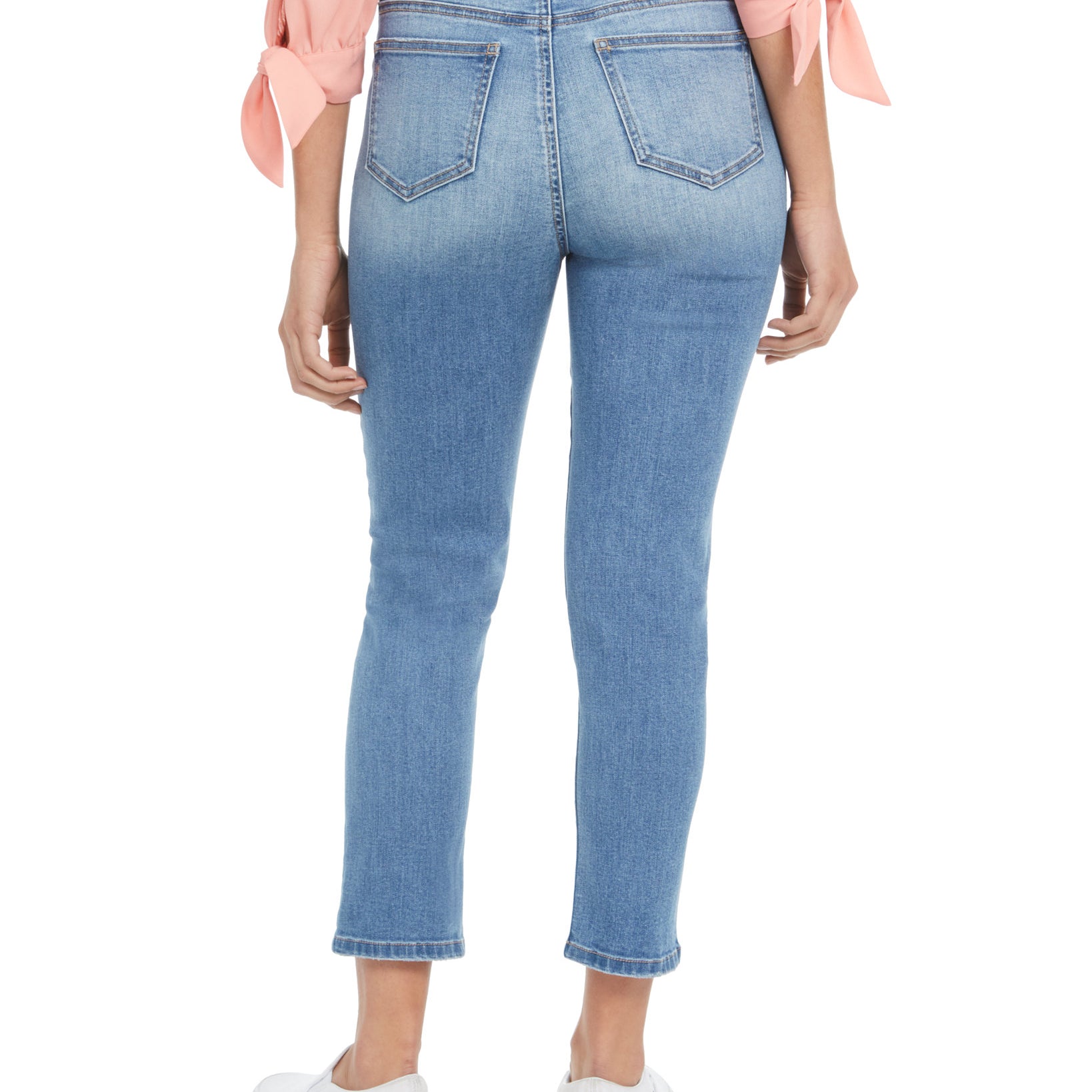 Celebrity Pink Women Ripped Cropped Straight Leg Jeans