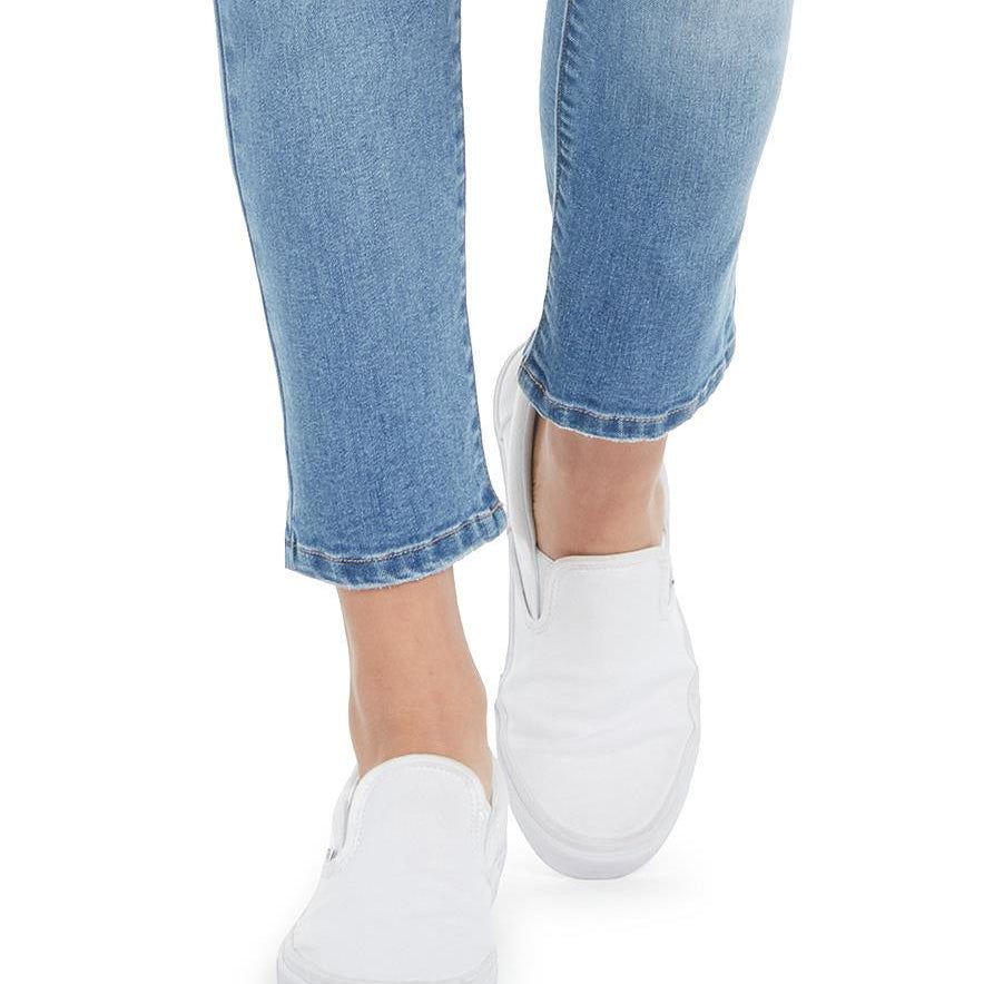 Celebrity Pink Women Ripped Cropped Straight Leg Jeans