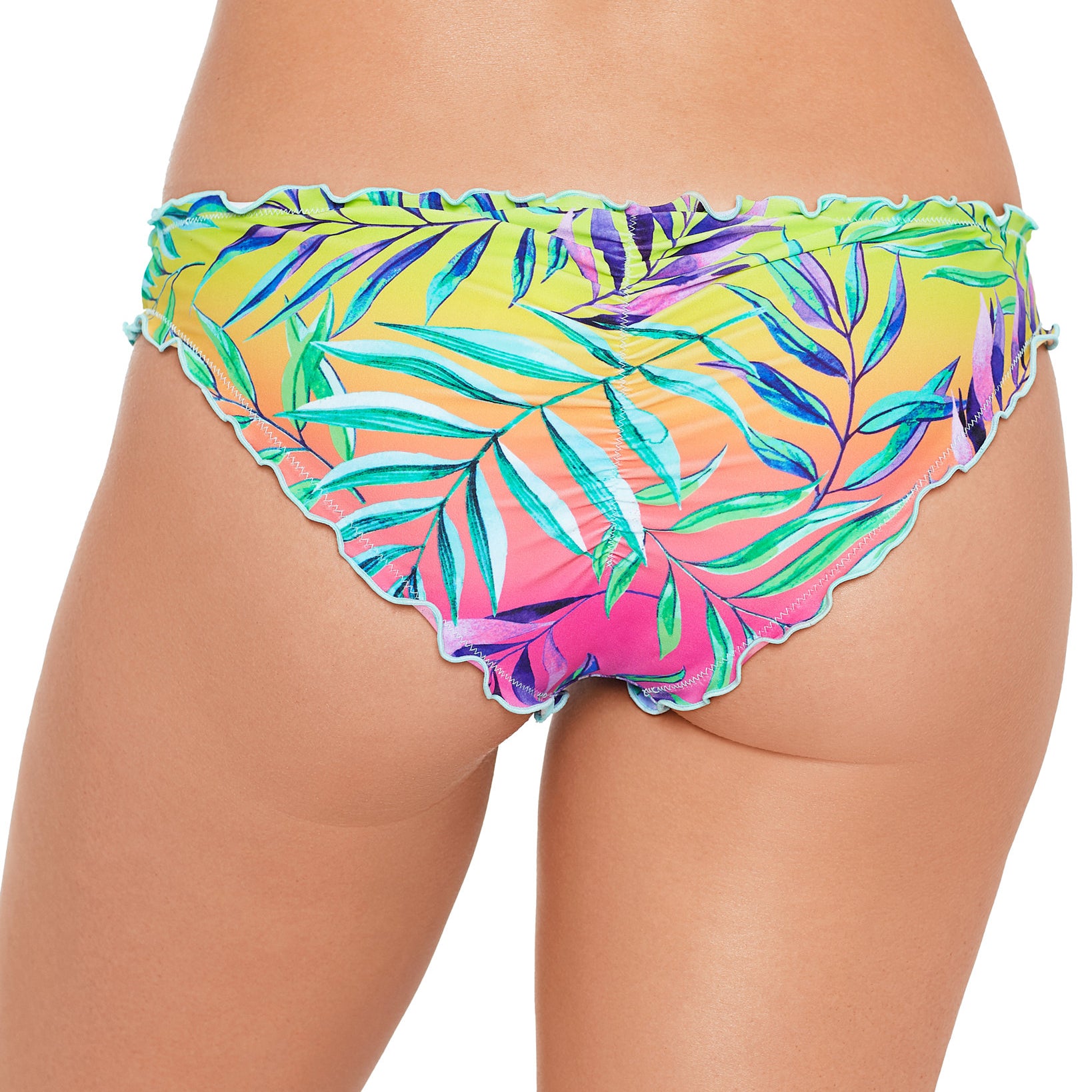 Salt + Cove Women Tropical Punch Printed Ruffled Hipster Bikini Bottoms