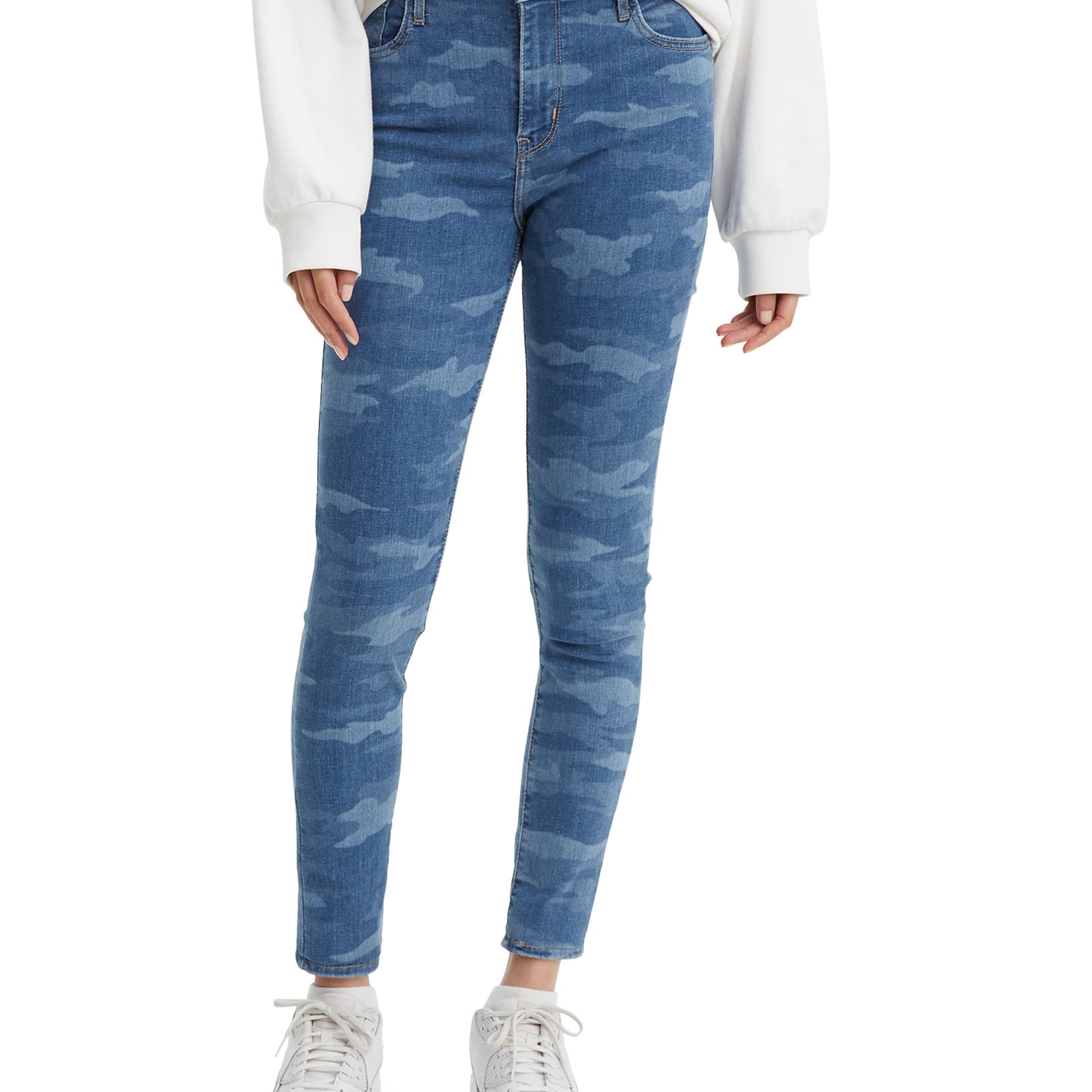 Levis Women 720 High Rise Super Skinny Jeans Quebec Camo