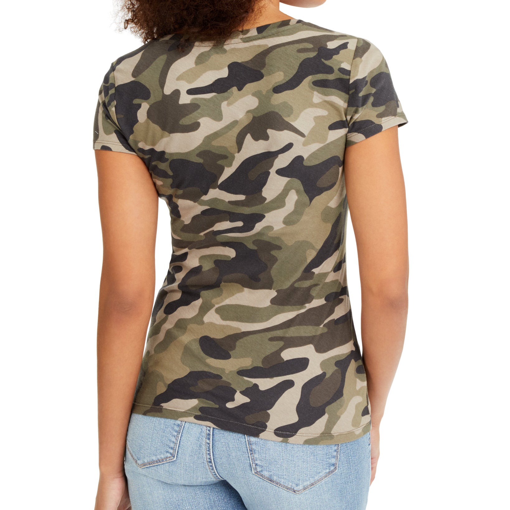 INC International Concepts Women Printed V Neck T Shirt