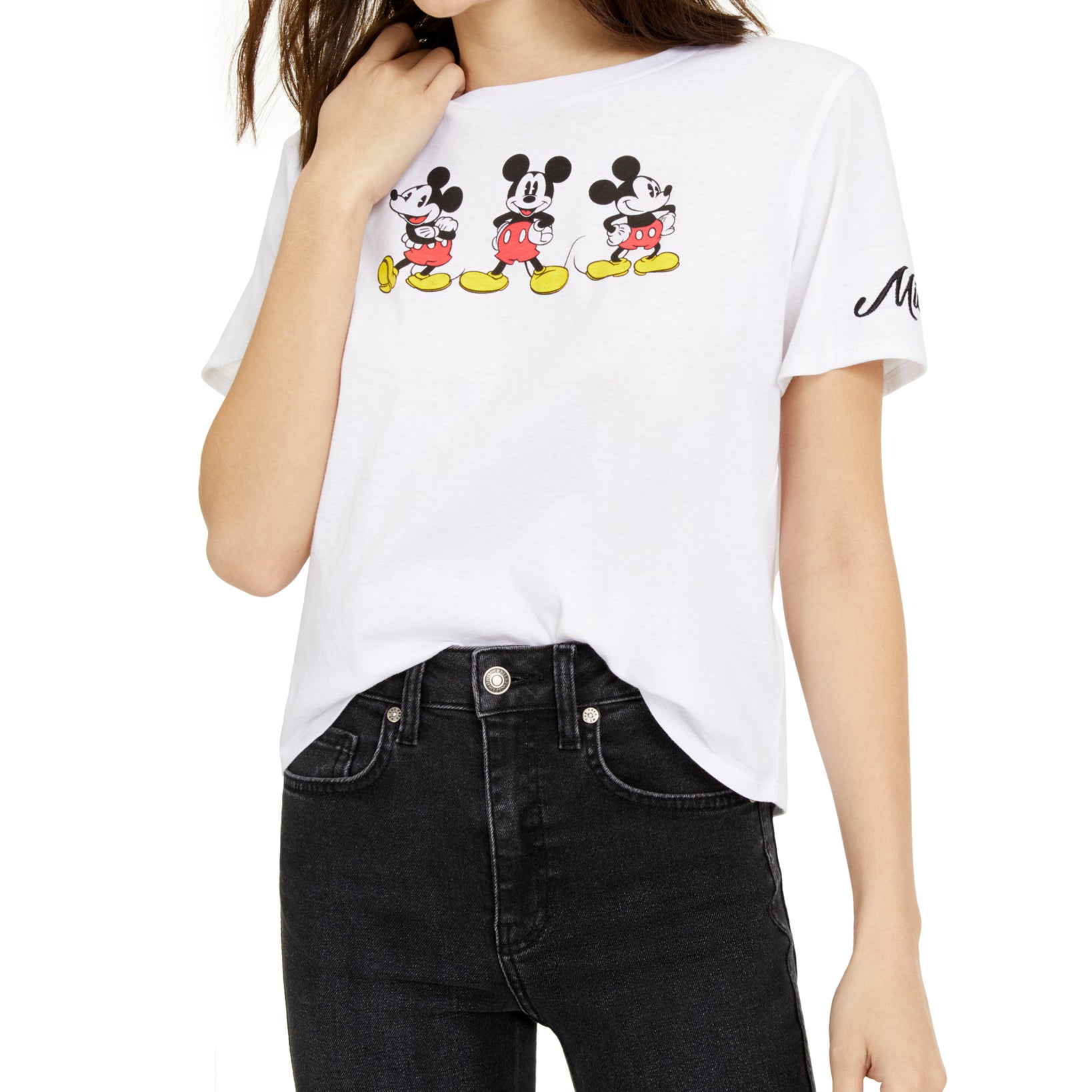Disney Women Mickey Mouse Graphic T Shirt White