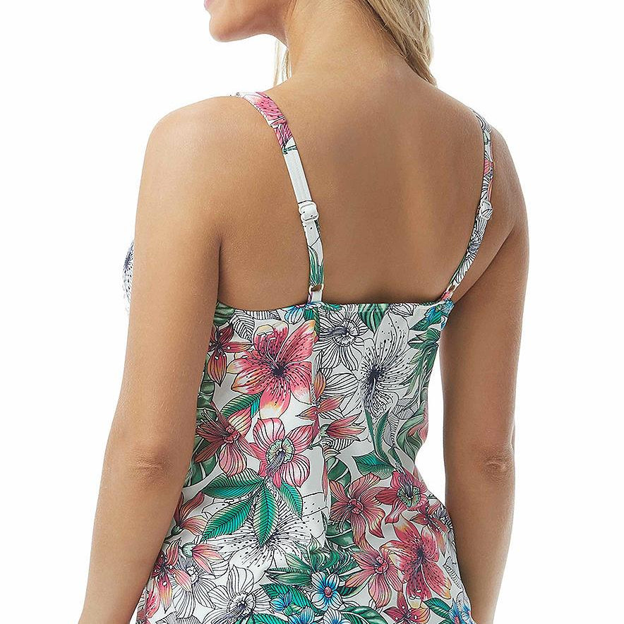 Coco Reef Women Floral Print Underwire Tankini Top