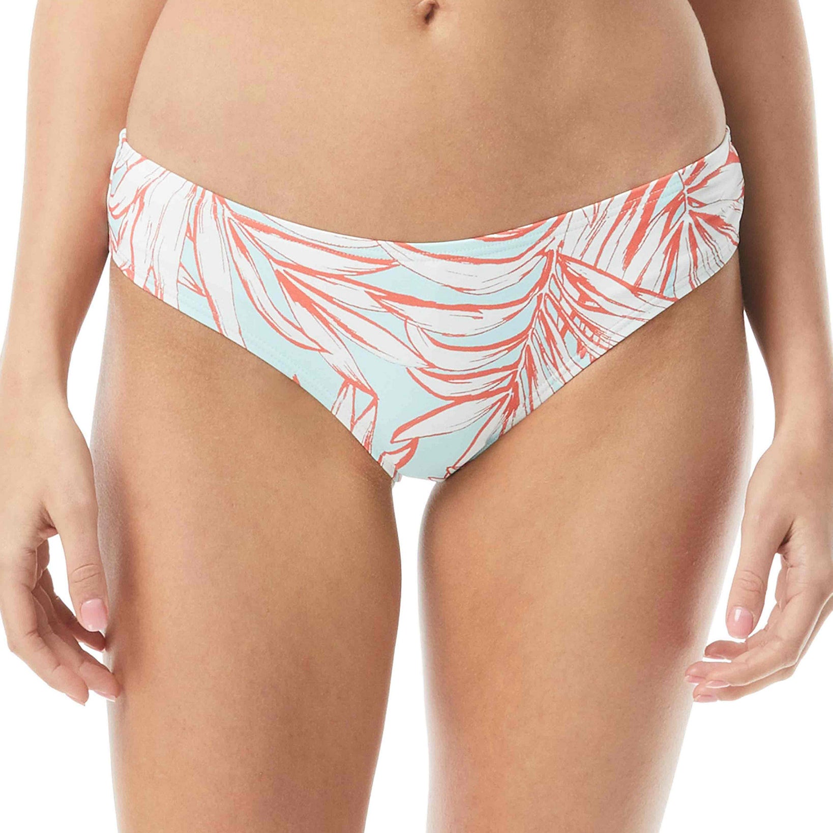 Vince Camuto Women Shirred Printed Bikini Bottoms Coastal Blue