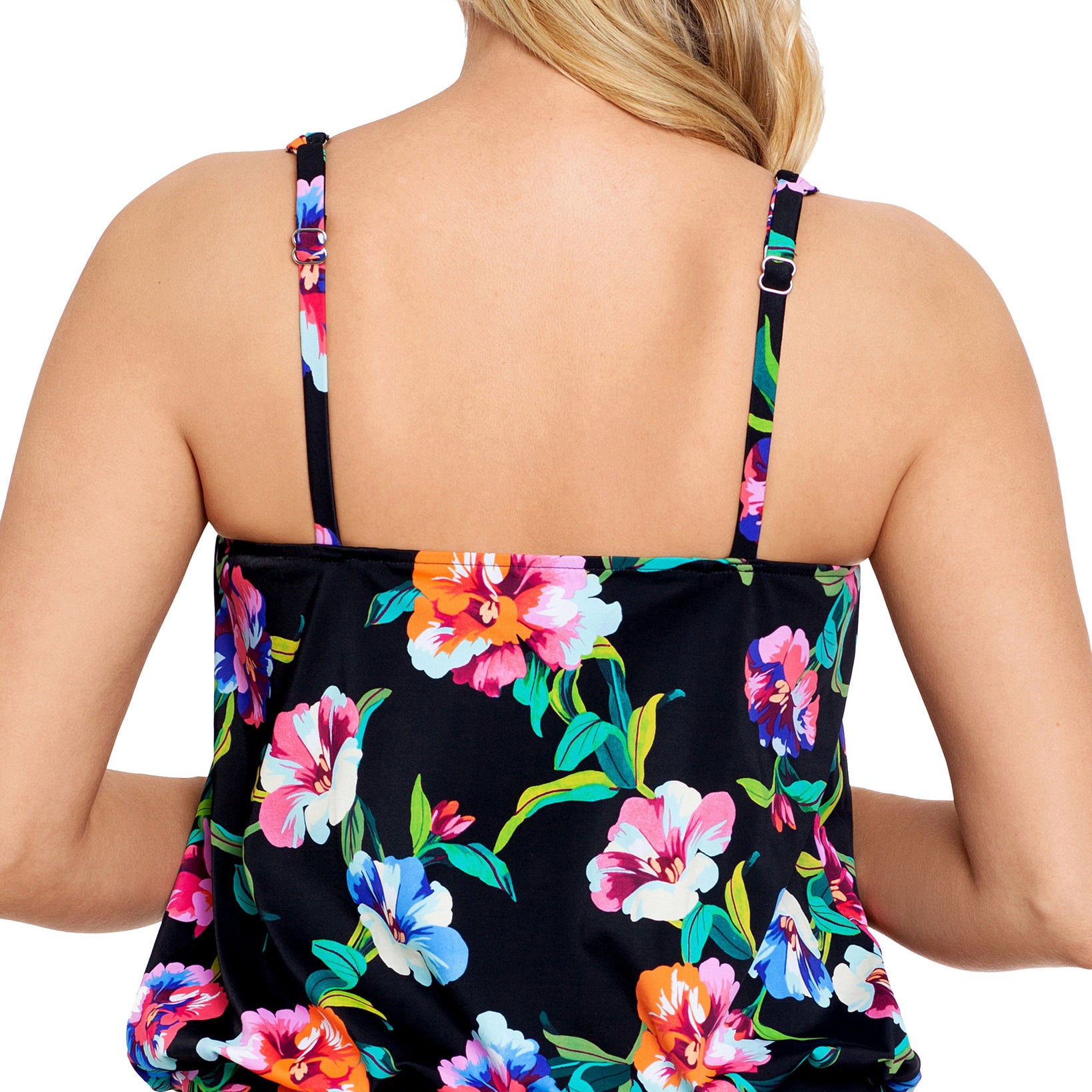 Swim Solutions Women Underwire Blouson Tankini Top
