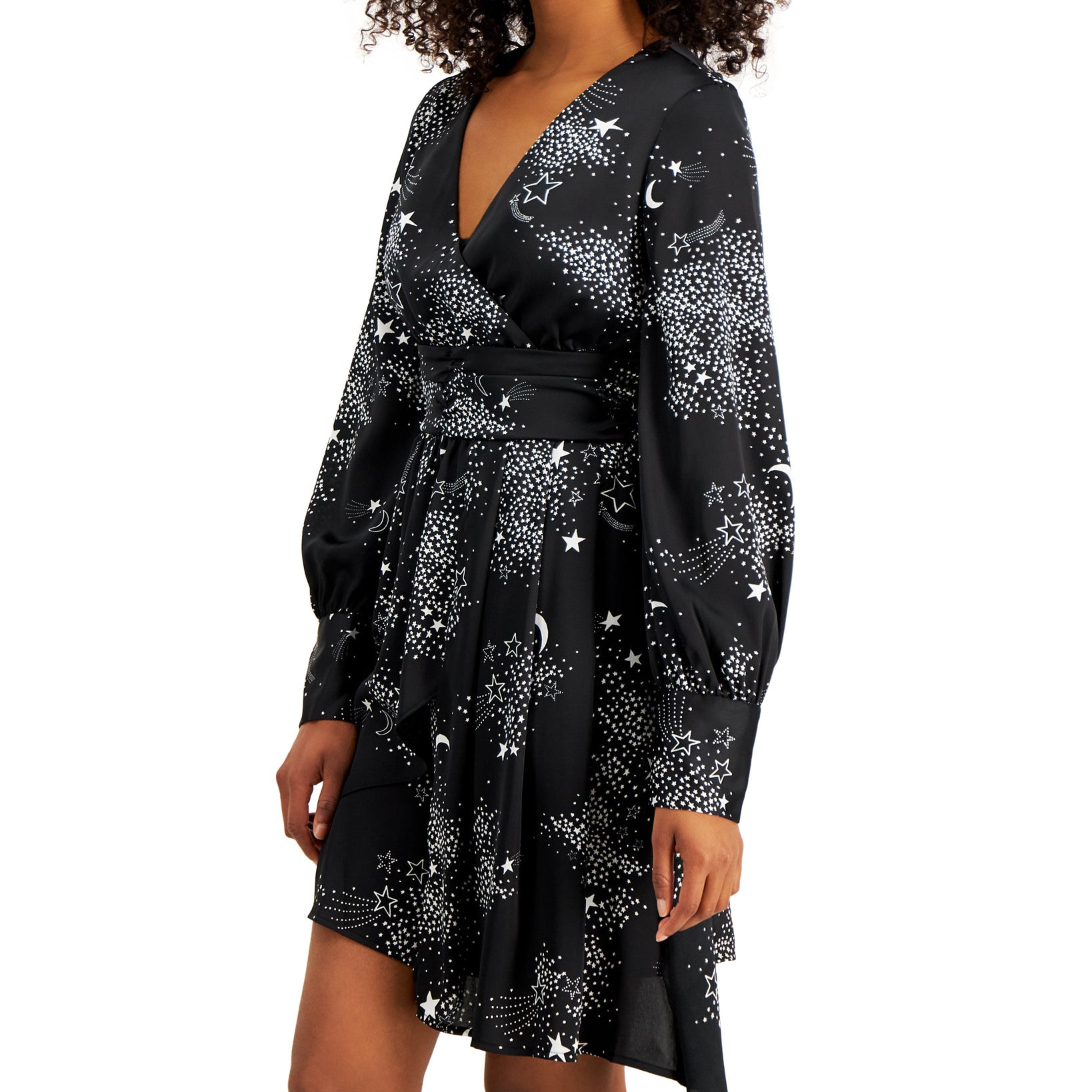 Bar III Women Star Print Asymmetrical Dress