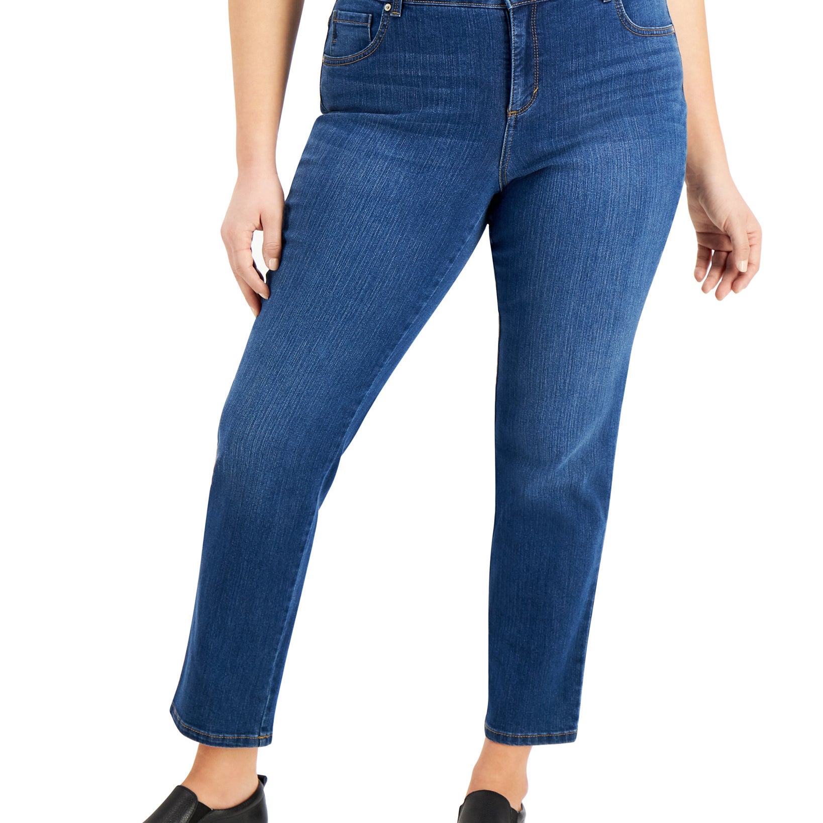 Style & Co Women Petite Short Length Straight Leg Jeans Northern