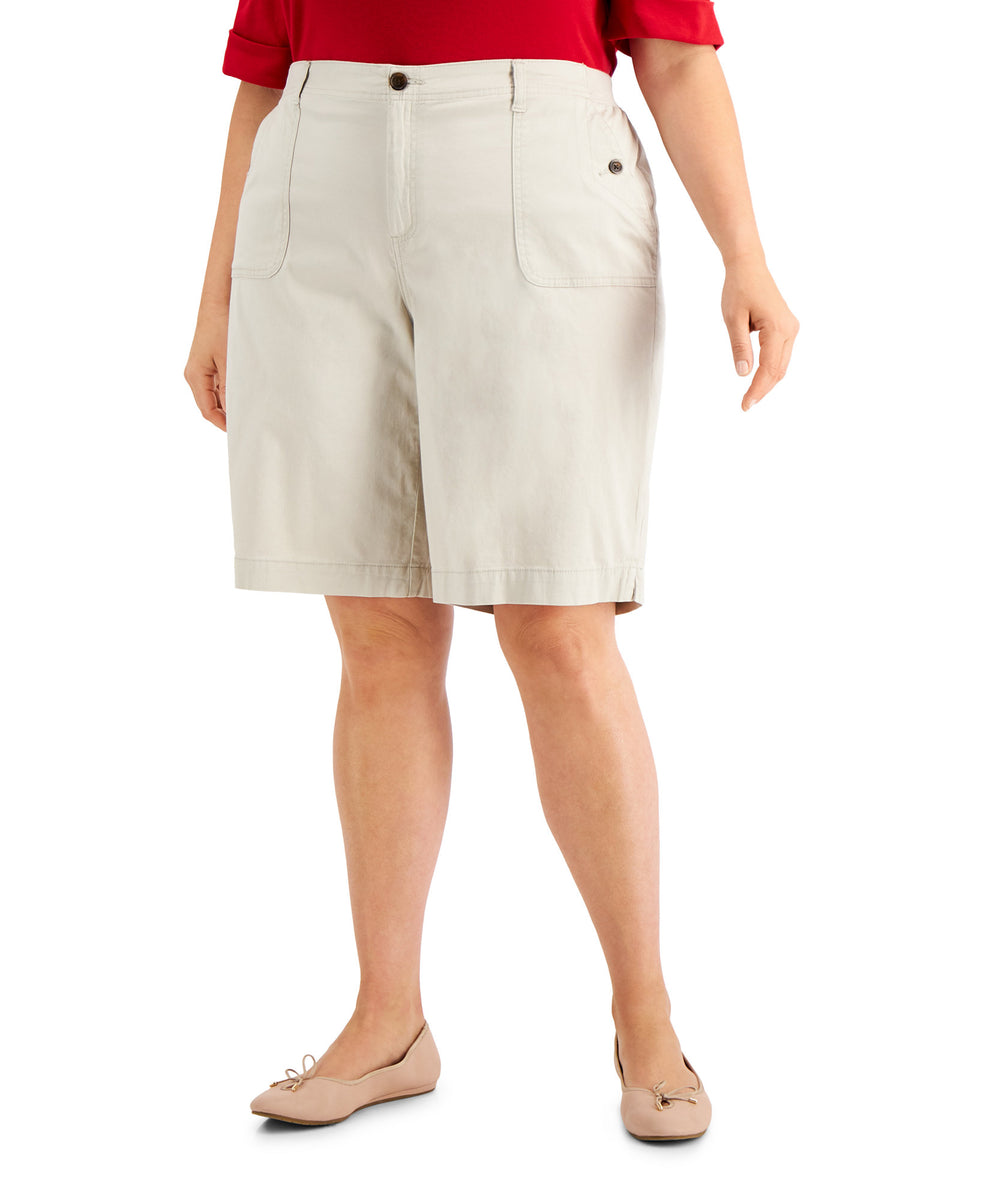 Women's Plus Belted Printed Shorts main image 1
