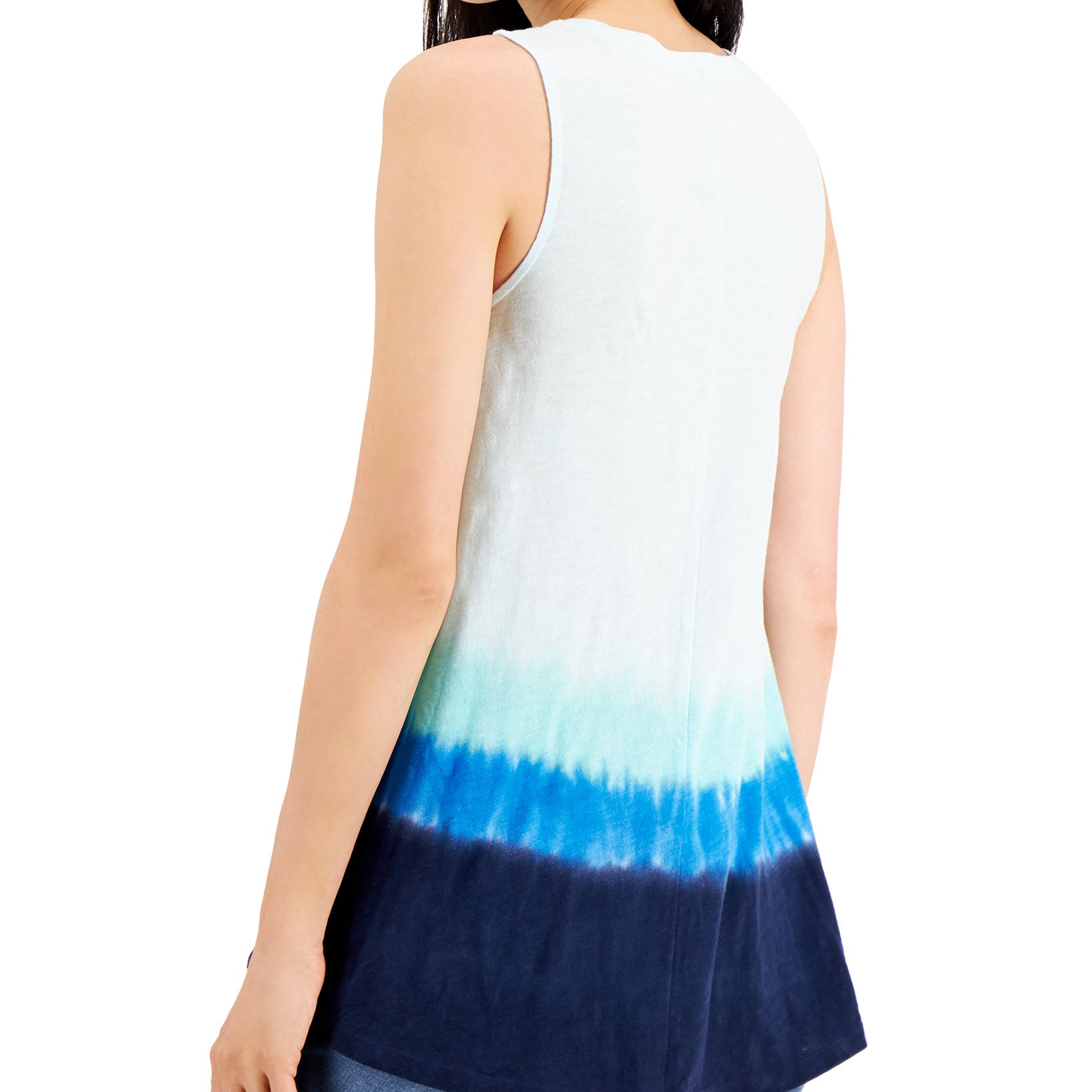 INC International Concepts Women Cotton Tie Dyed Tank Top
