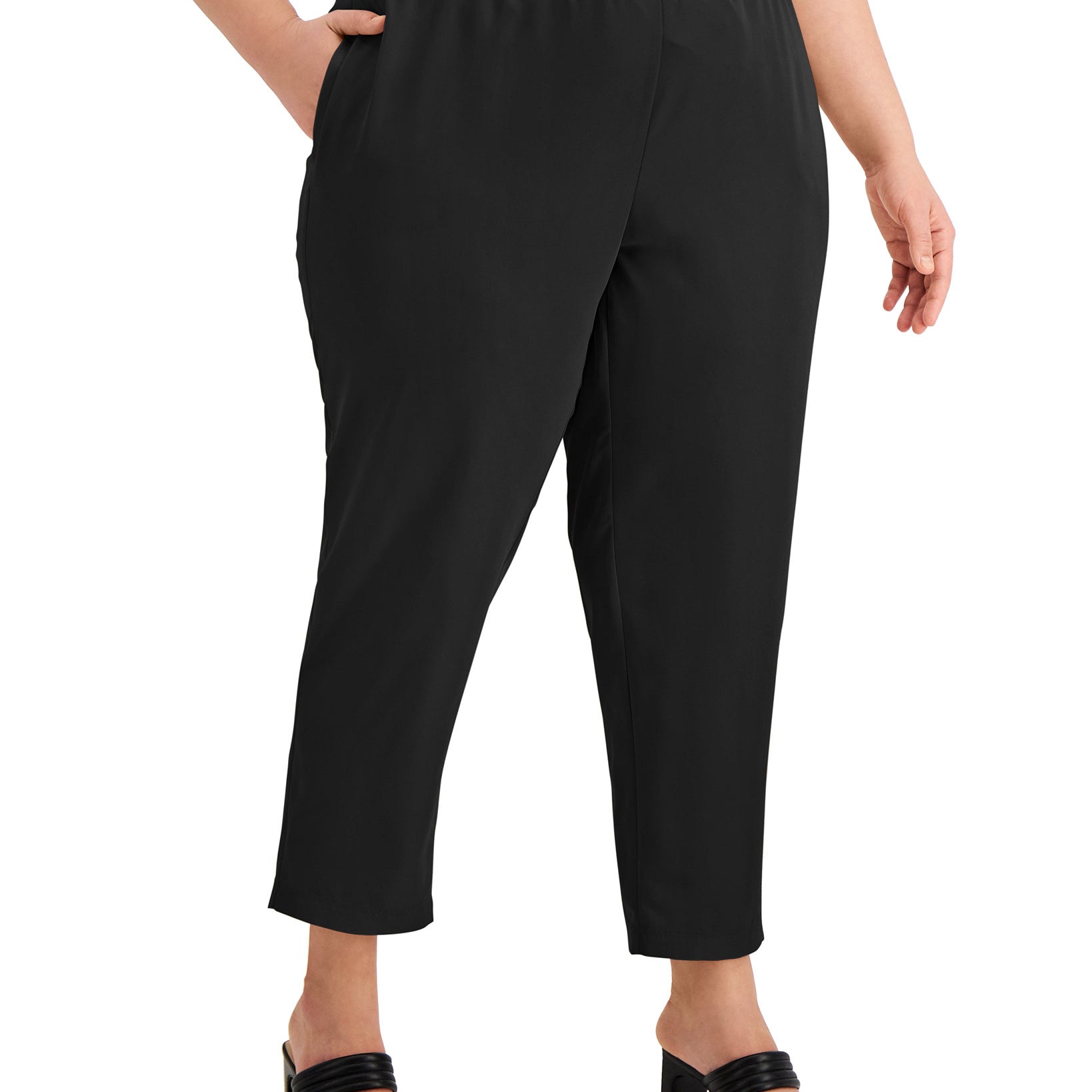 Alfani Women Plus Skinny Pants Deep Black