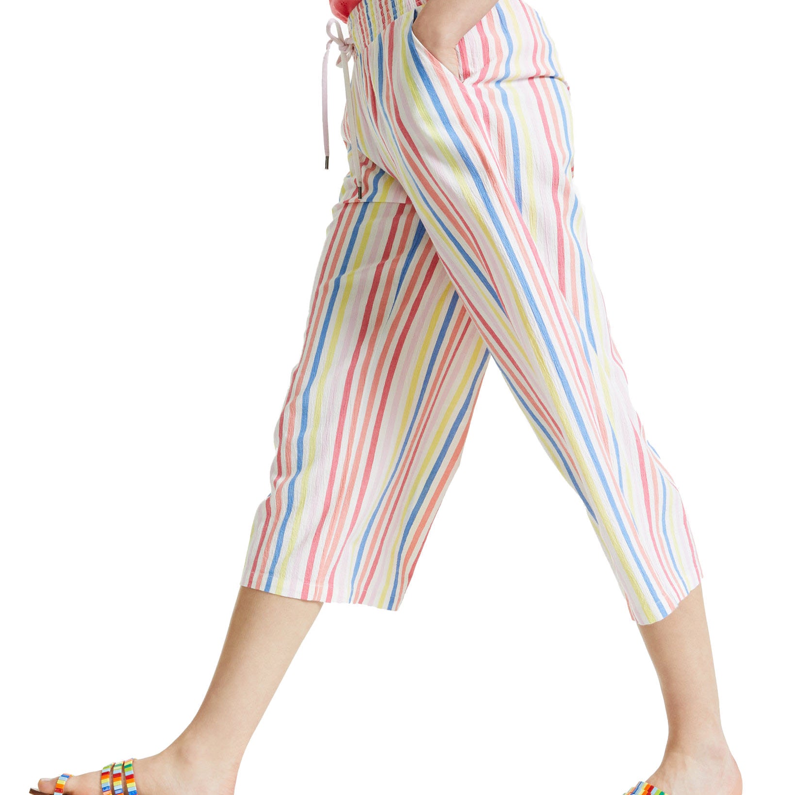 Style & Co Women Petite Striped Gauze Pants