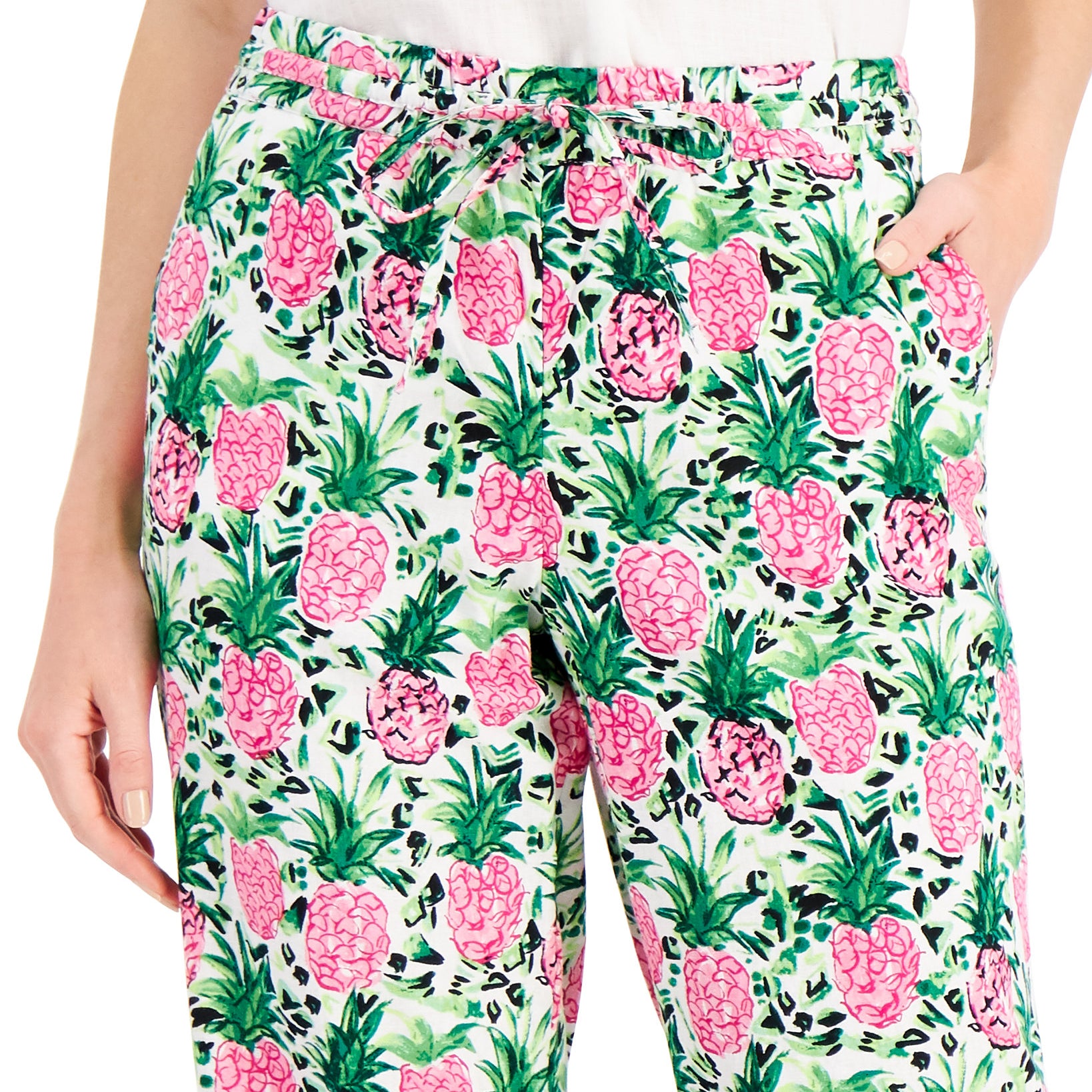 Charter Club Women Cropped Floral Print Pants