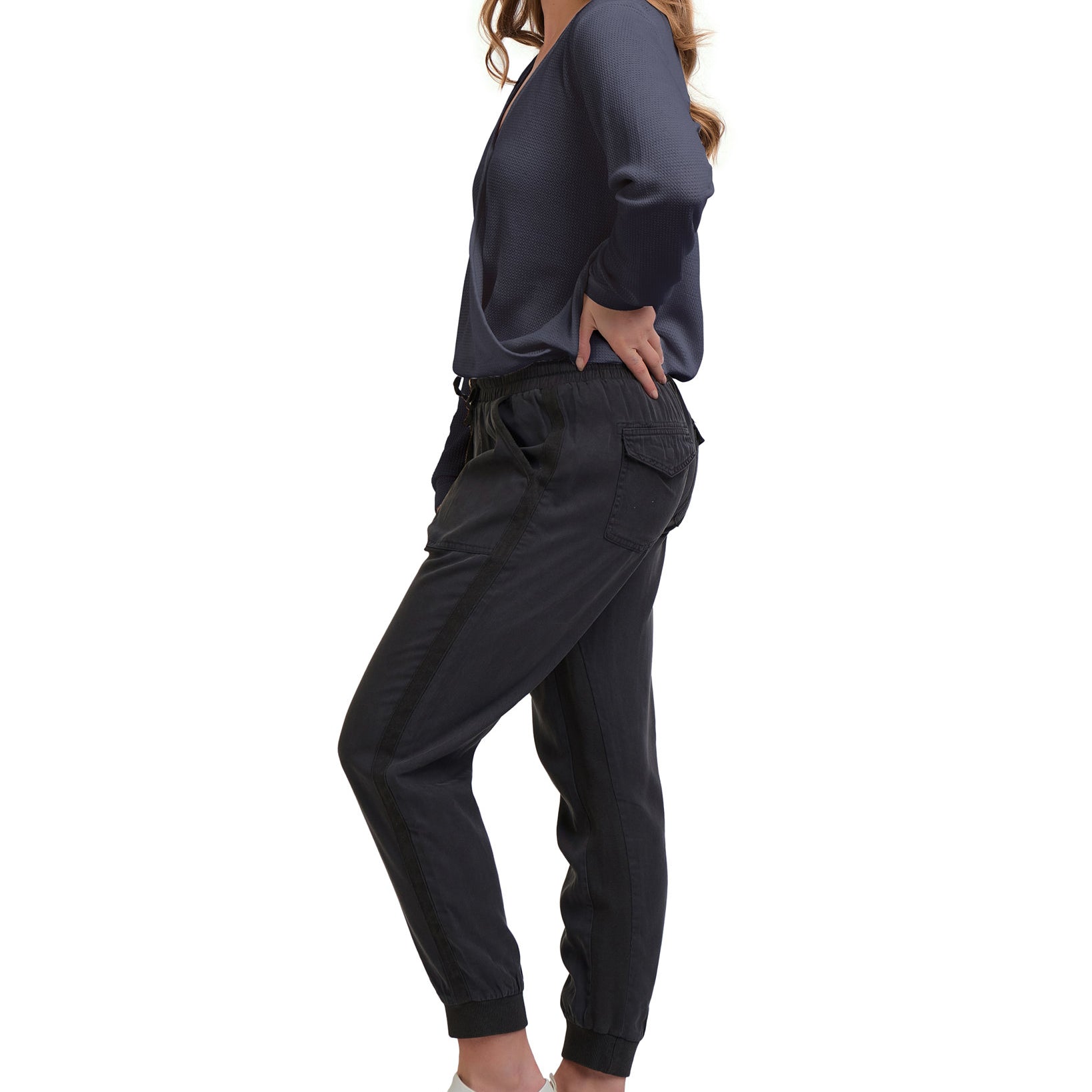 Black Tape Women Faux Wrap Top