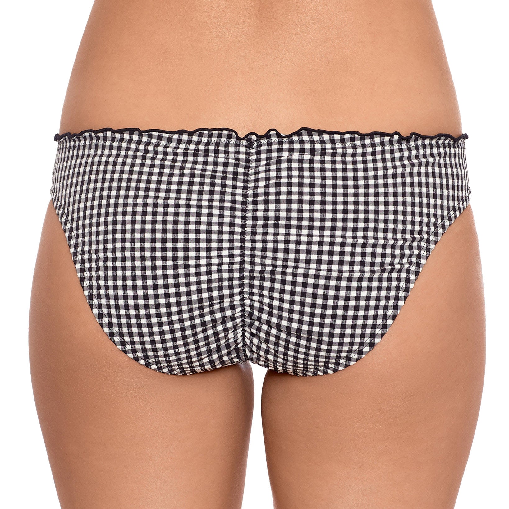 Salt + Cove Women Gingham Ruffled Hipster Bikini Bottoms