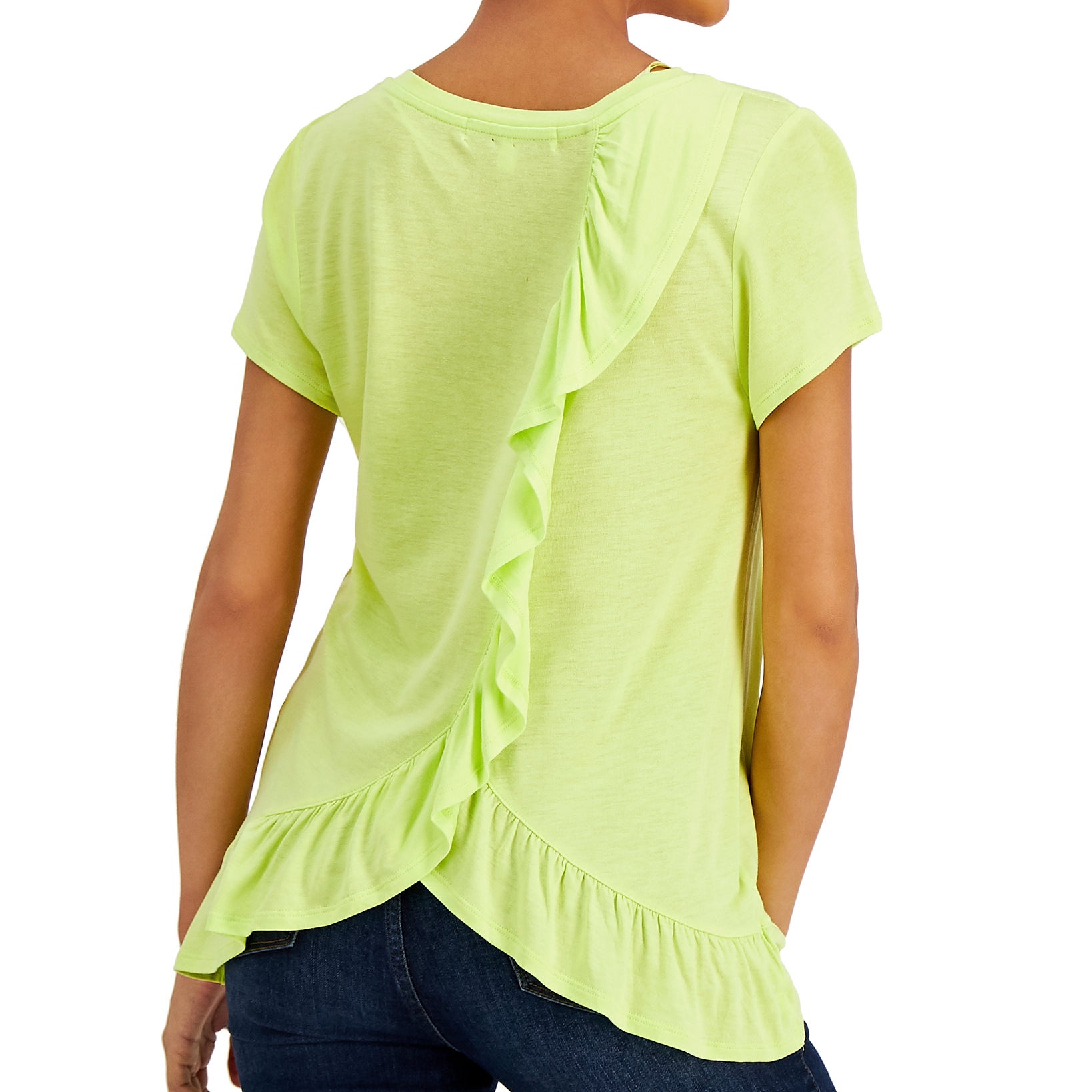 Fever Women Ruffle Back T Shirt