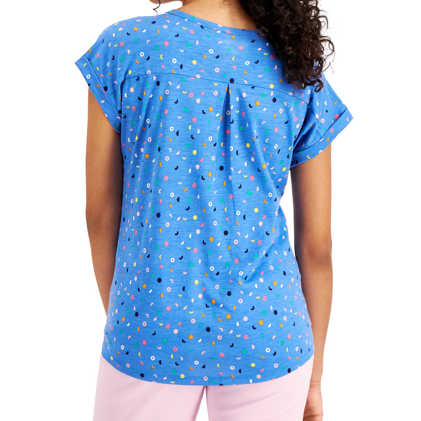 Style & Co Women Printed Crewneck Top