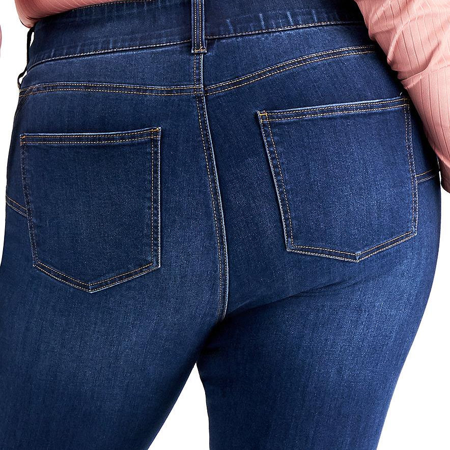 Celebrity Pink Women Plus Trendy Double Button Skinny Jeans