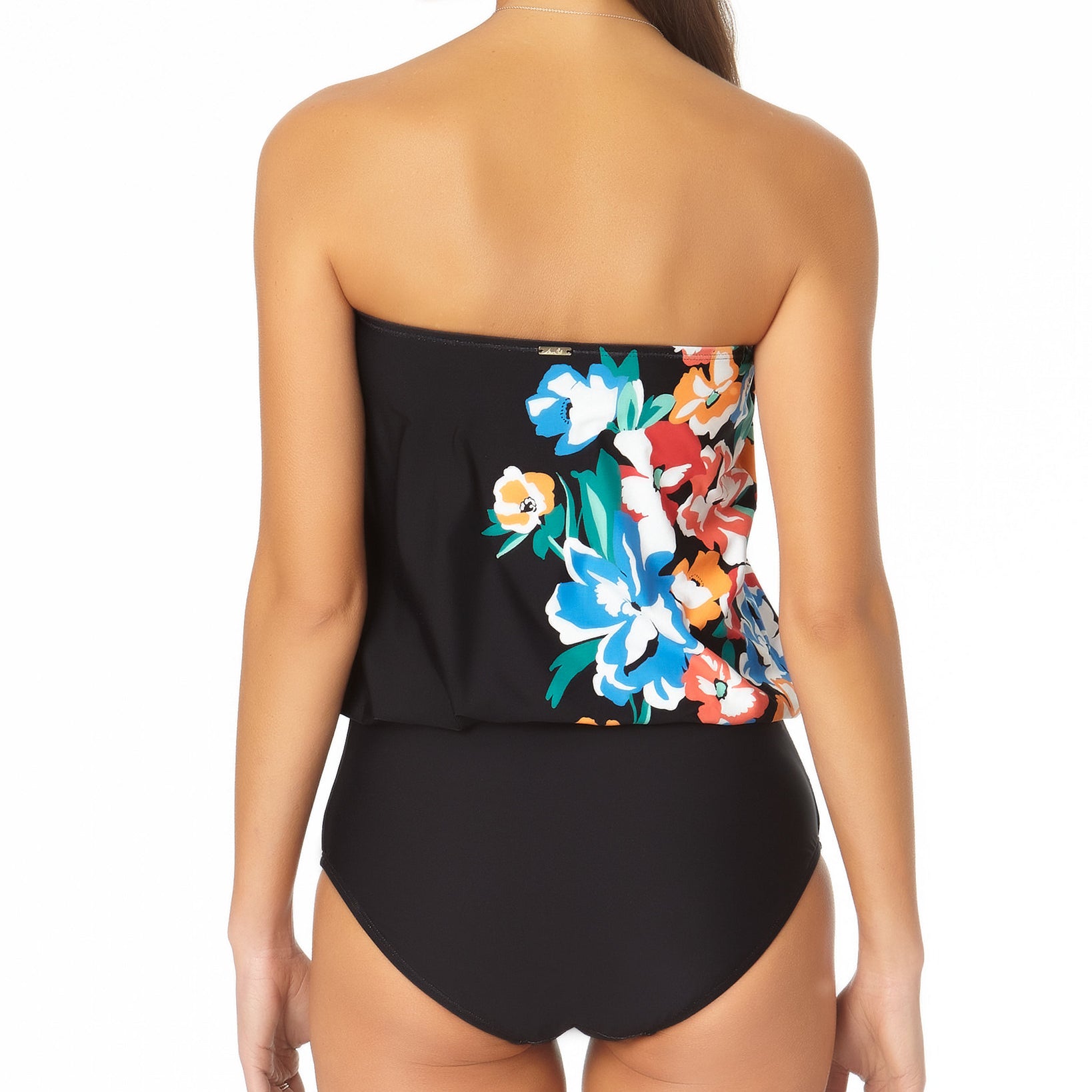 Anne Cole Women Printed Blouson One Piece Swimsuit