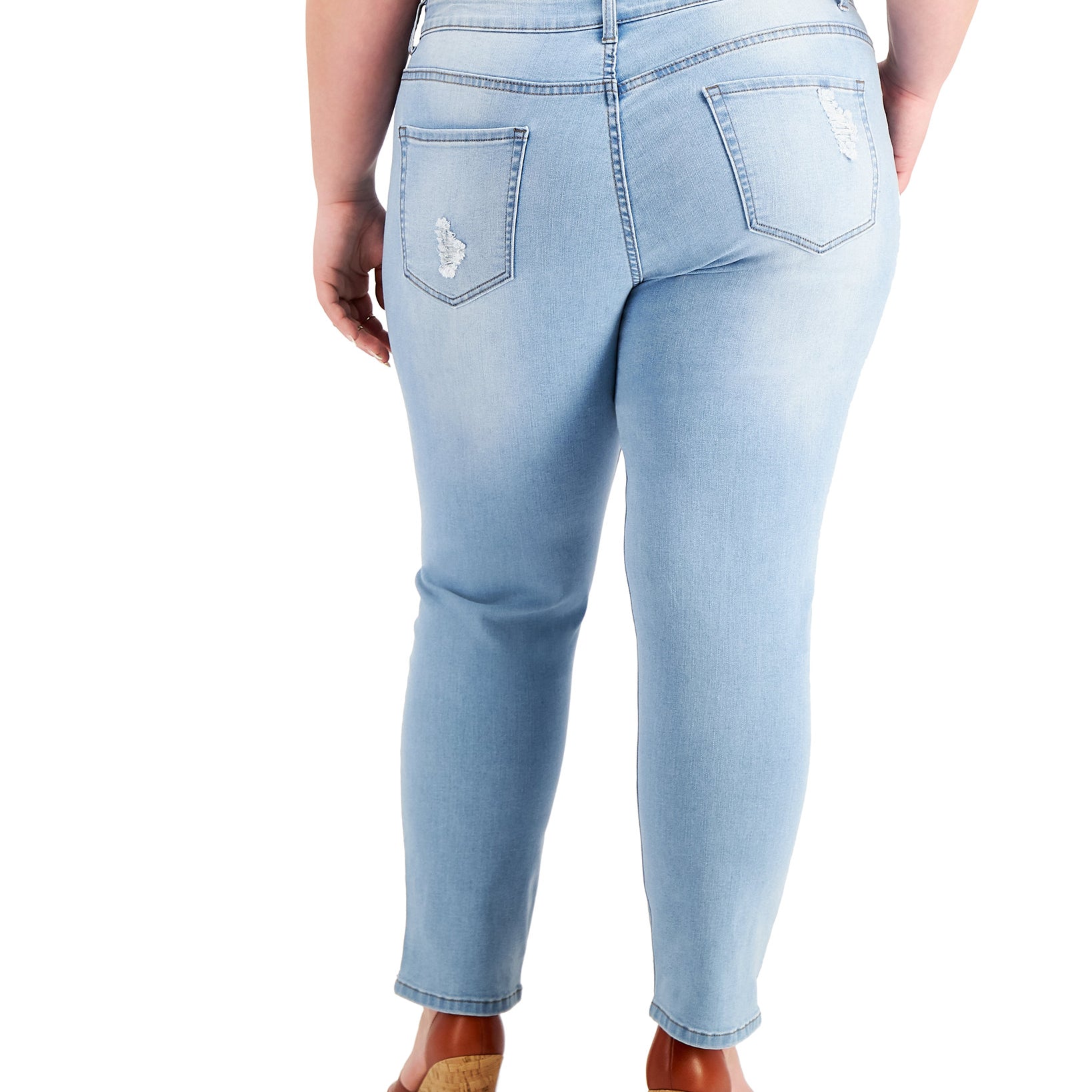 Gogo Jeans Women Plus Petite Trendy High Rise Destructed Skinny Jeans