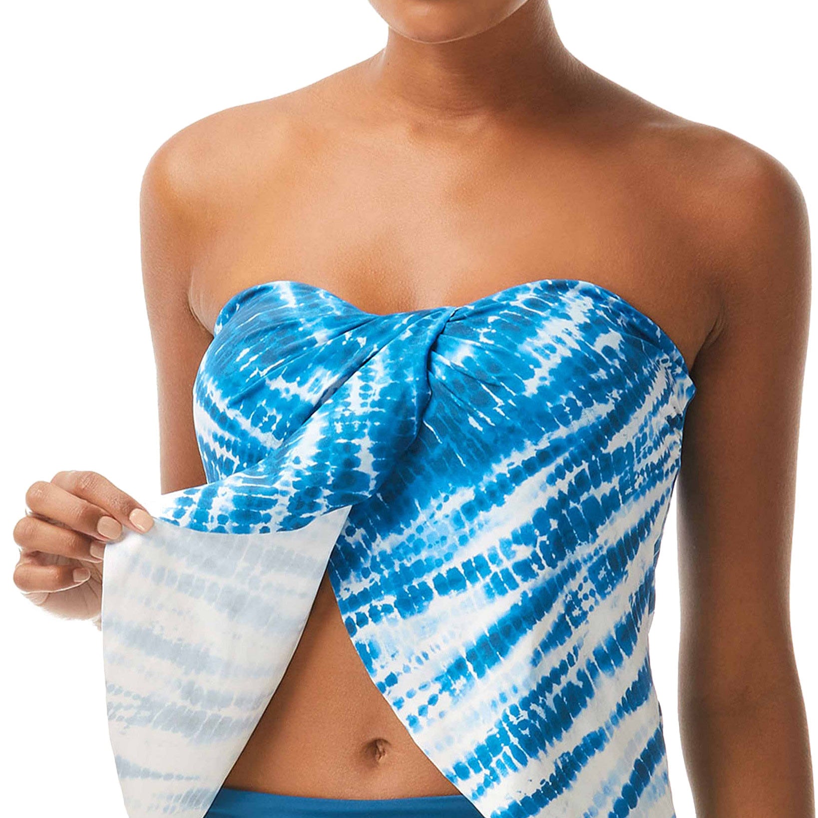Vince Camuto Women Tie Dye Draped Tankini Top