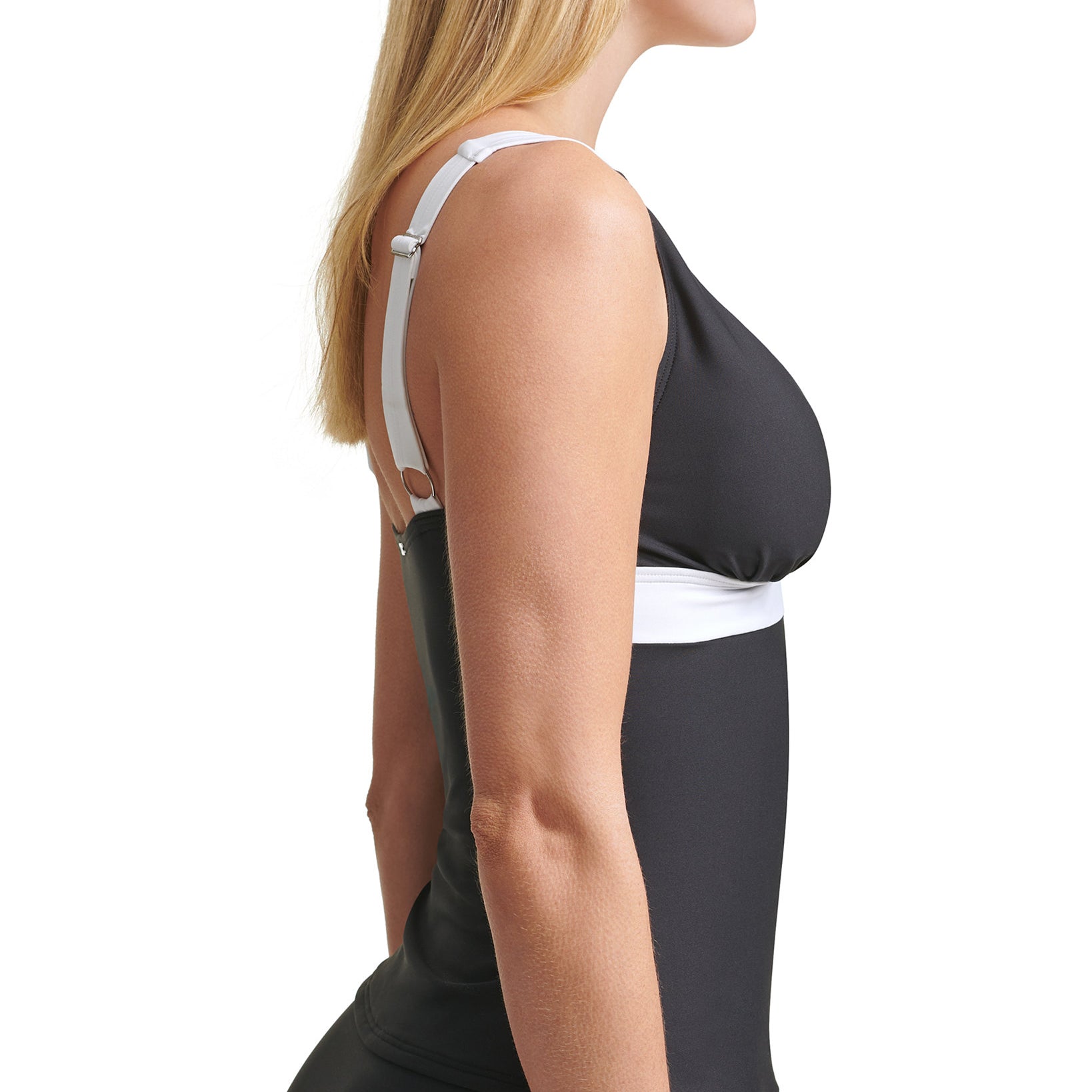 DKNY Women Colorblocked Tankini Top