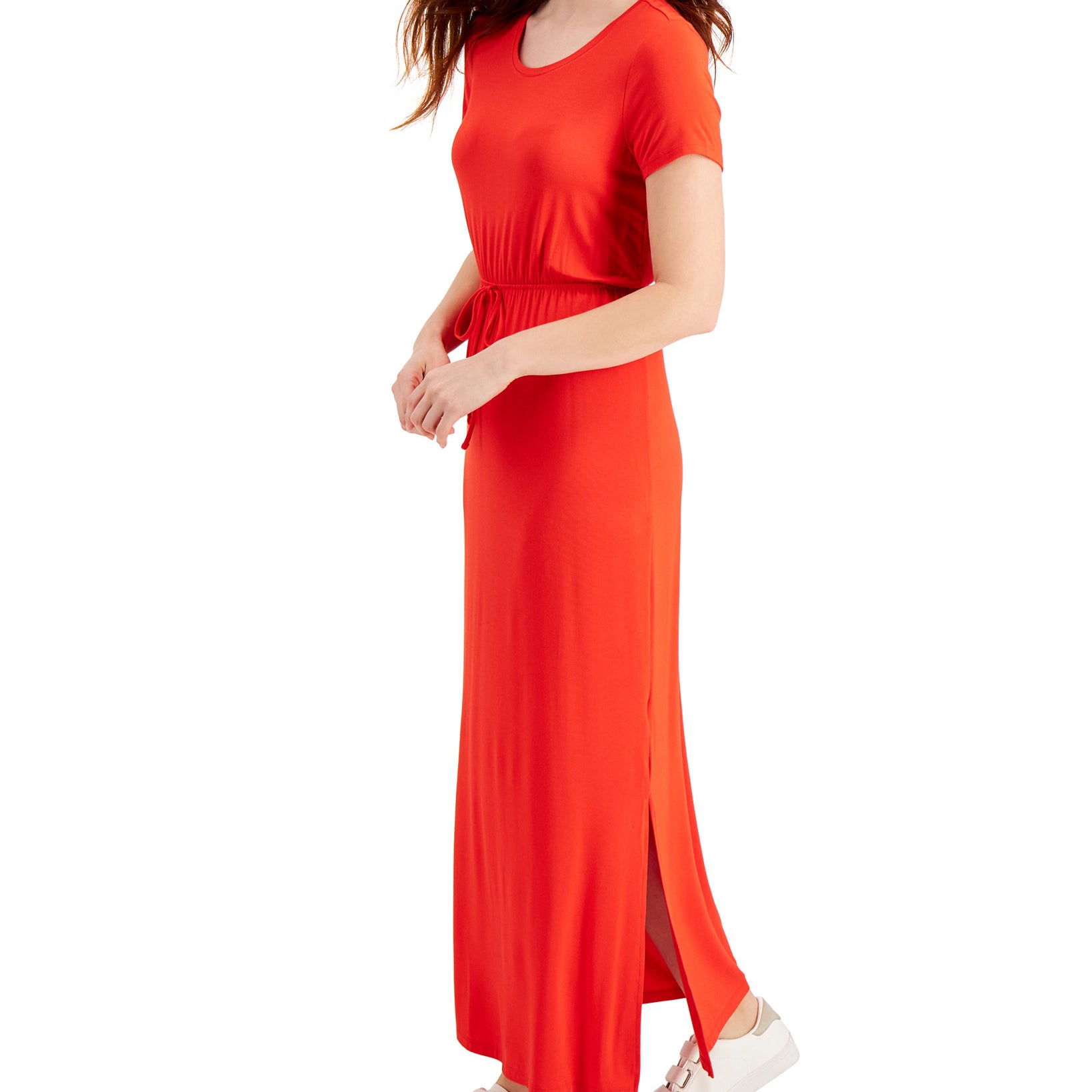 Style & Co Women Tie Waist Maxi Dress