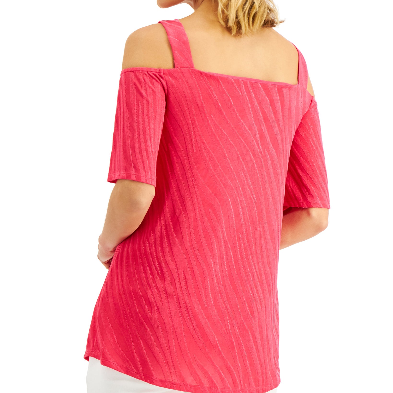 JM Collection Women Cold Shoulder Top