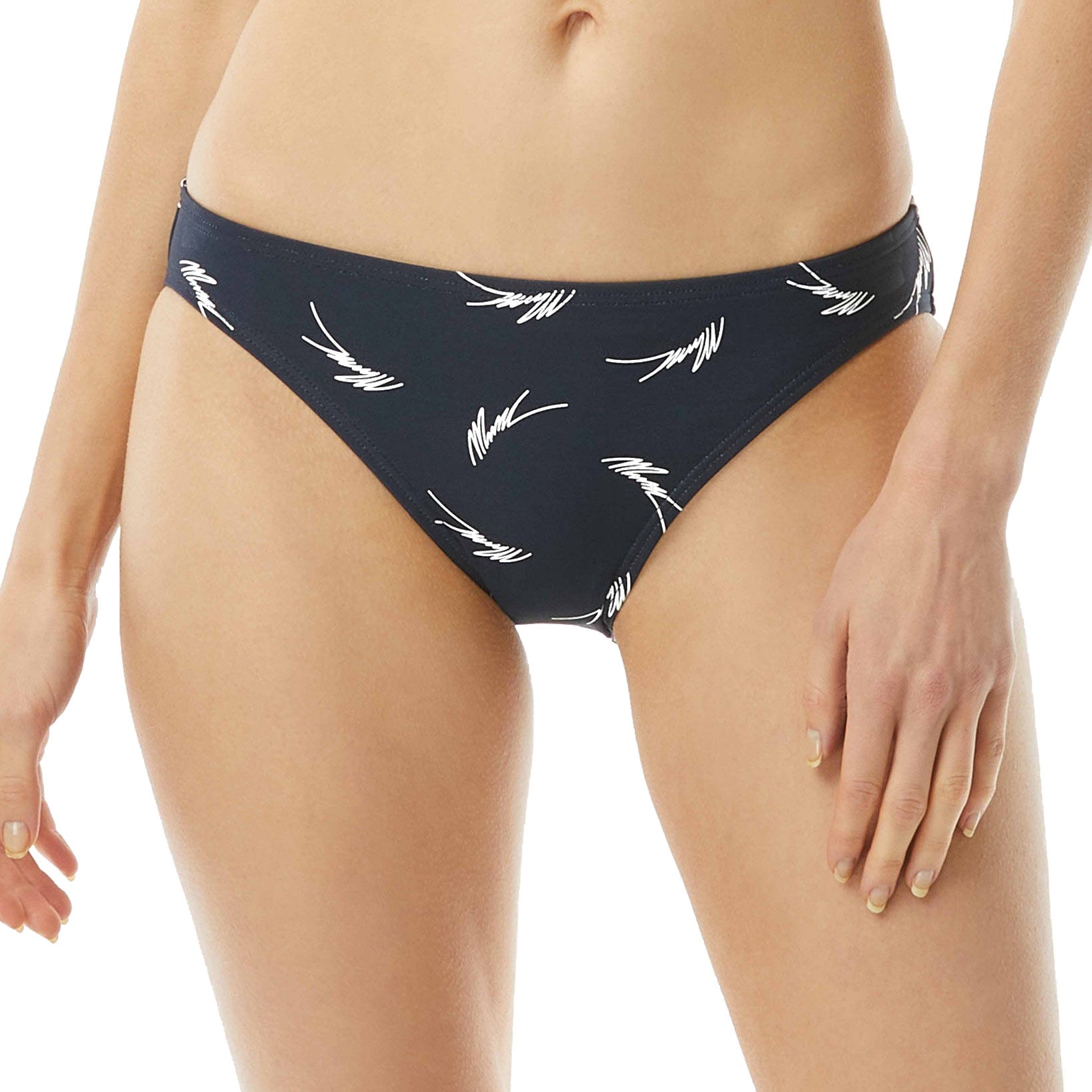MICHAEL Michael Kors Women Printed Classic Bikini Bottoms New Navy