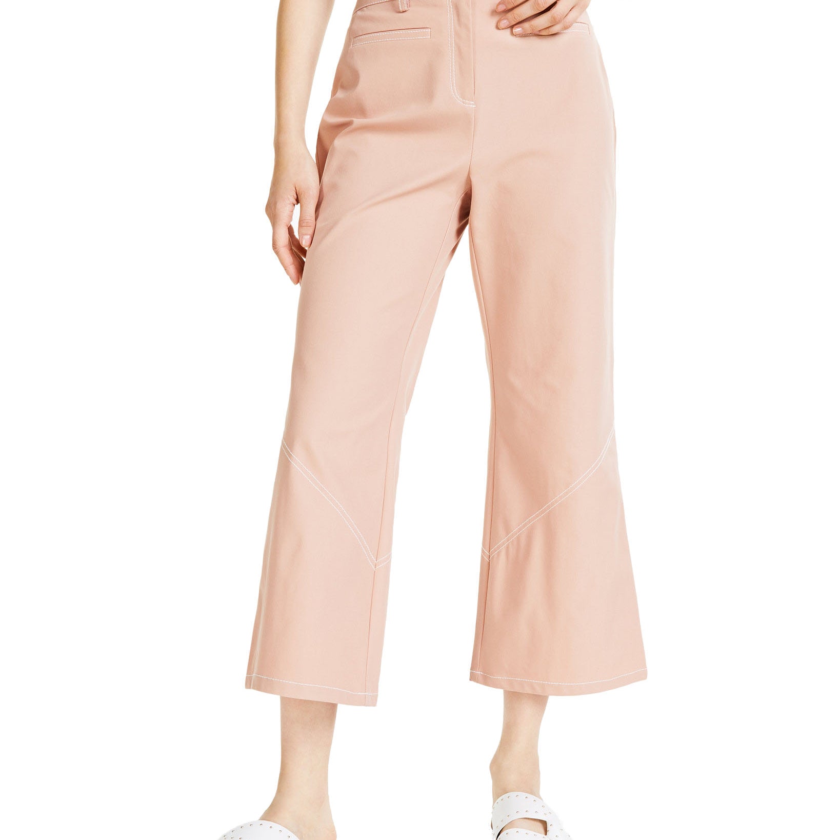 Alfani Women Straight Leg Cropped Ankle Pants Naked Clay