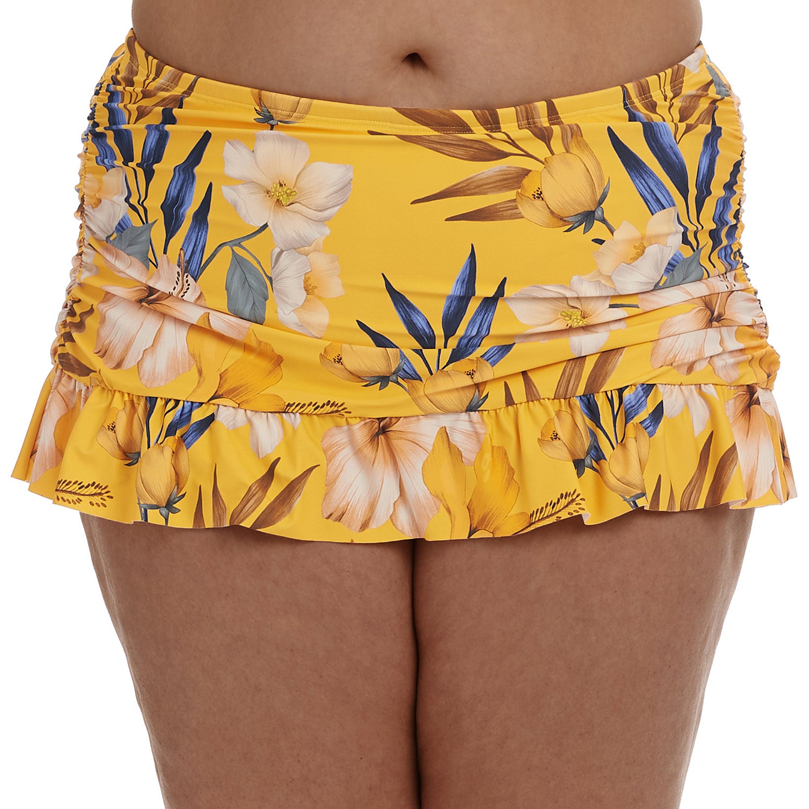 La Blanca Women Plus Belle Fiore Skirted Swim Bottoms Marigold