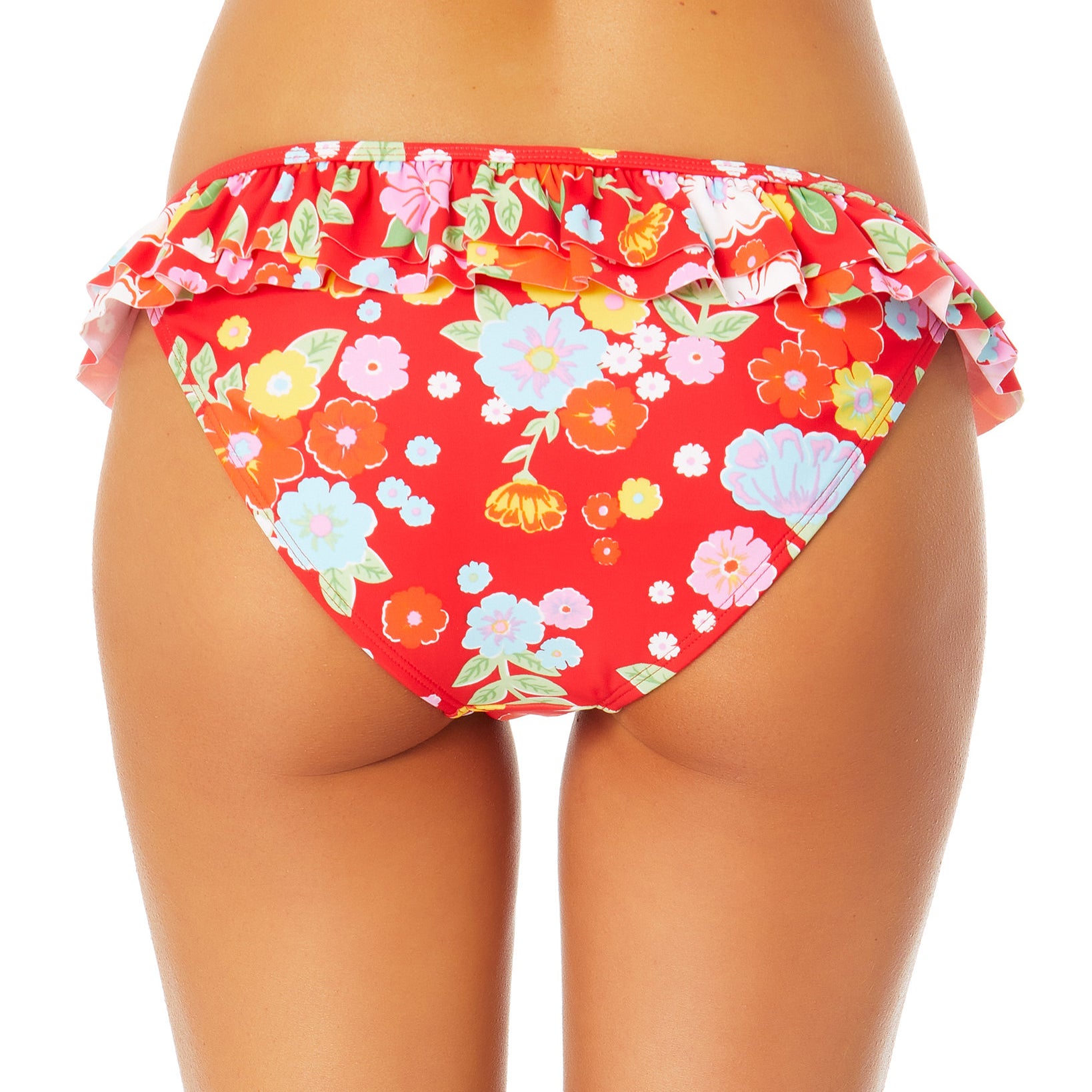 California Waves Women Ruffled Hipster Bikini Bottoms