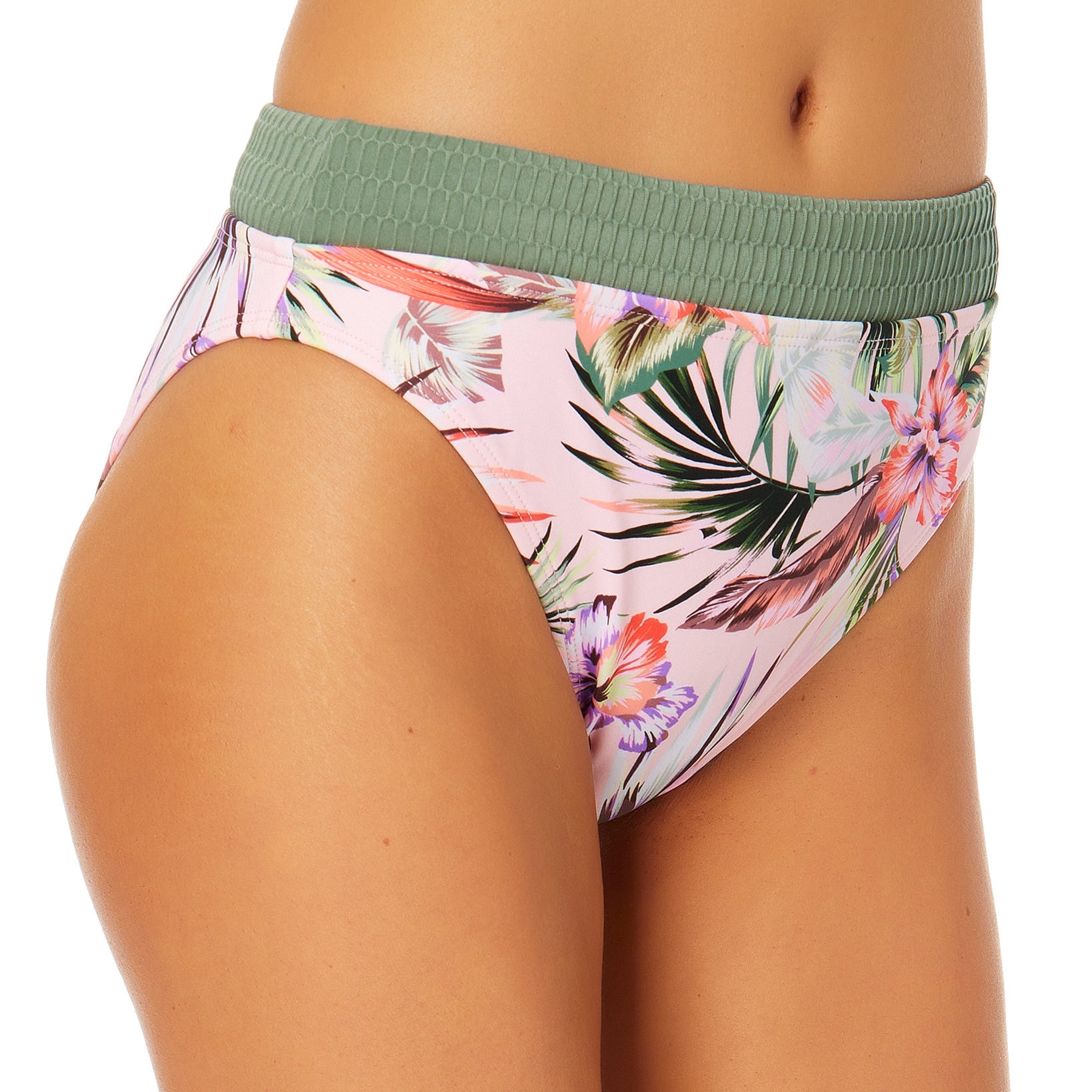 California Waves Women Contrast Waistband Bikini Bottoms