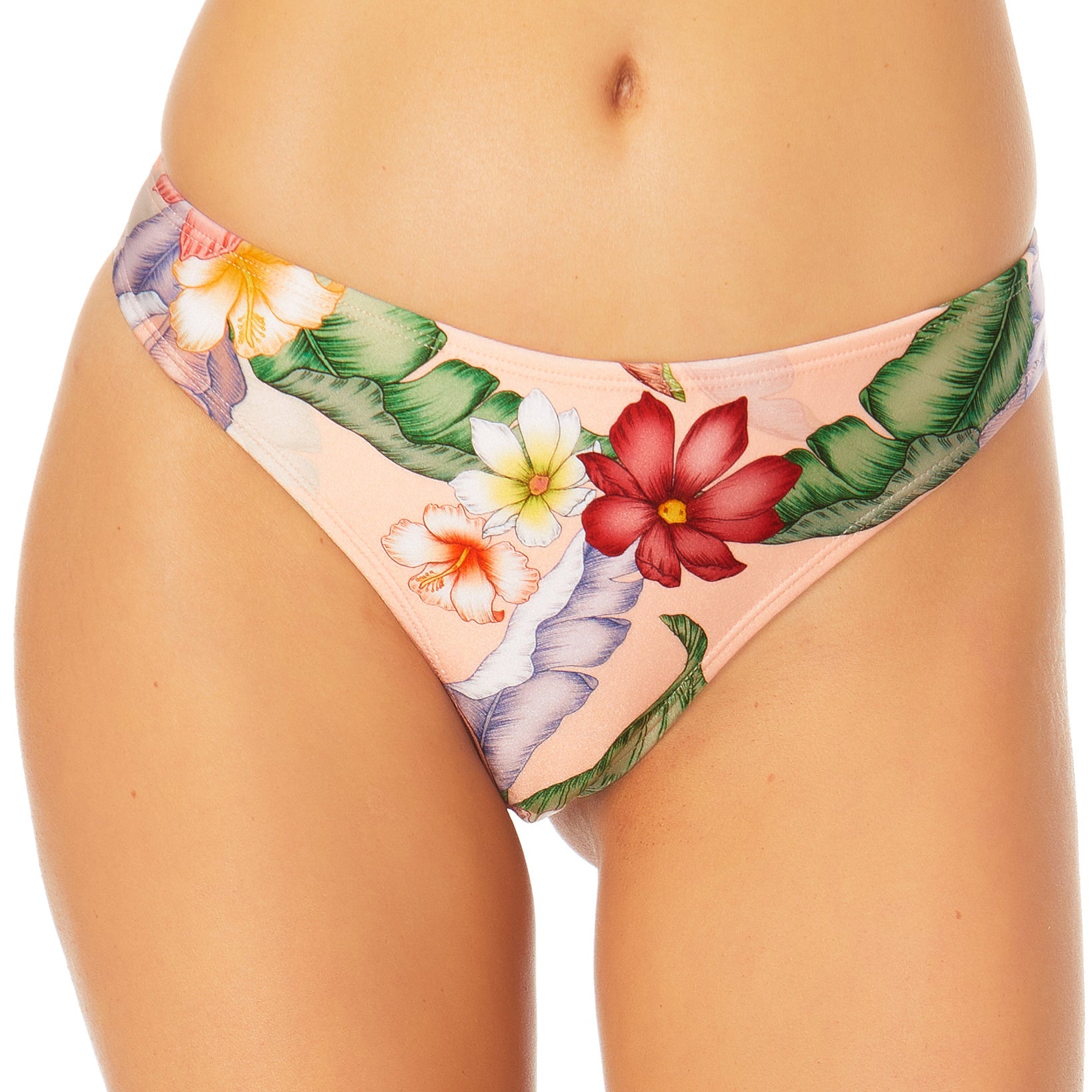 California Waves Women Floral Print Hipster Bikini Bottoms Multi Color