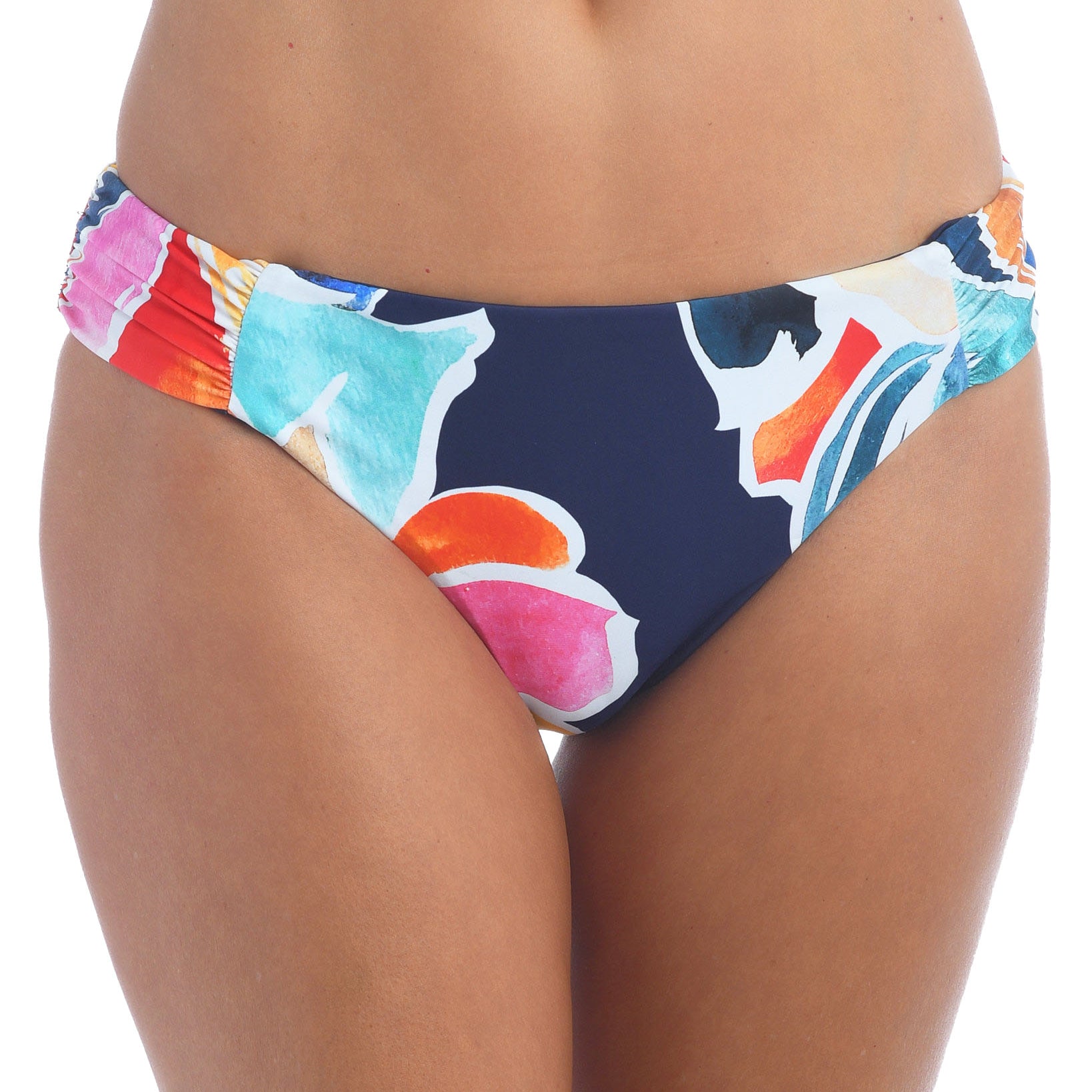 La Blanca Women Petals In Bloom Reversible Hipster Bikini Bottoms Indigo
