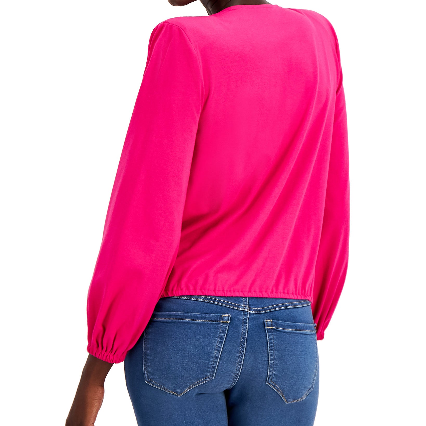 INC International Concepts Women Draped Surplice Top