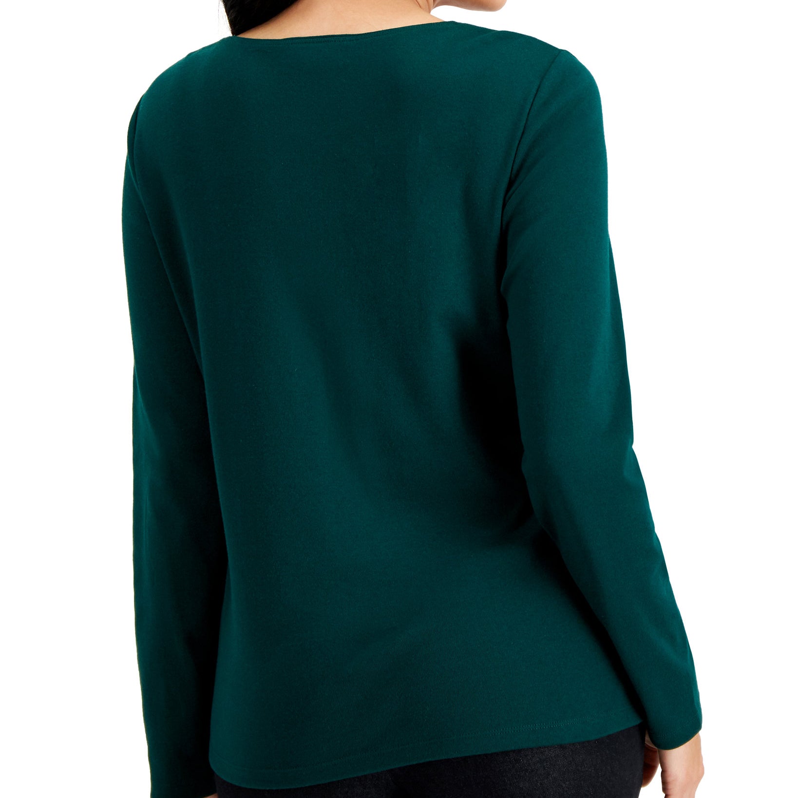 Karen Scott Women Petite Cotton Holiday Top