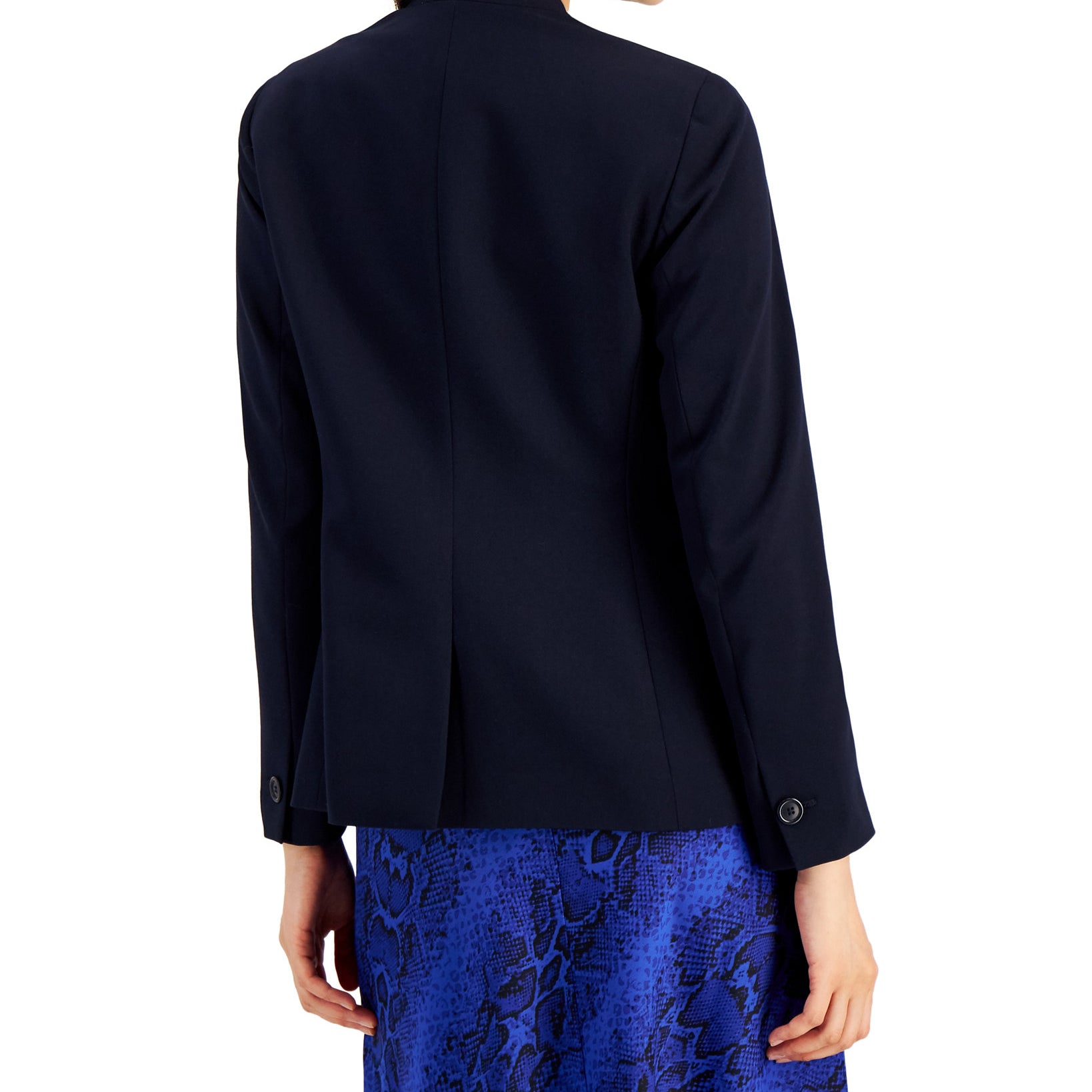 Bar III Women Collarless Open Front Blazer