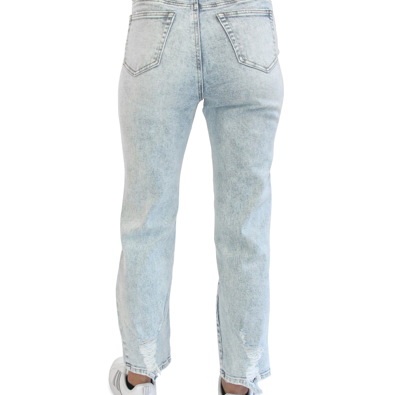 Almost Famous Women Ripped Dad Jeans