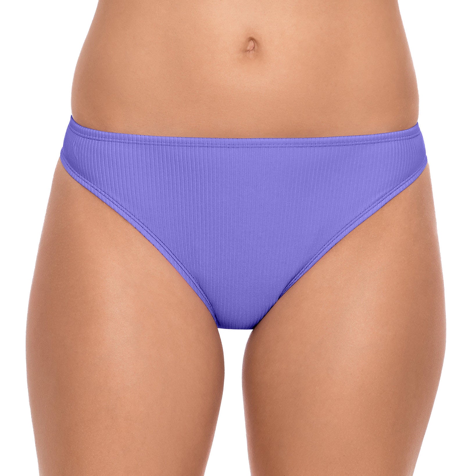 Salt + Cove Women Preppy Rib Hipster Bikini Bottoms Lavender